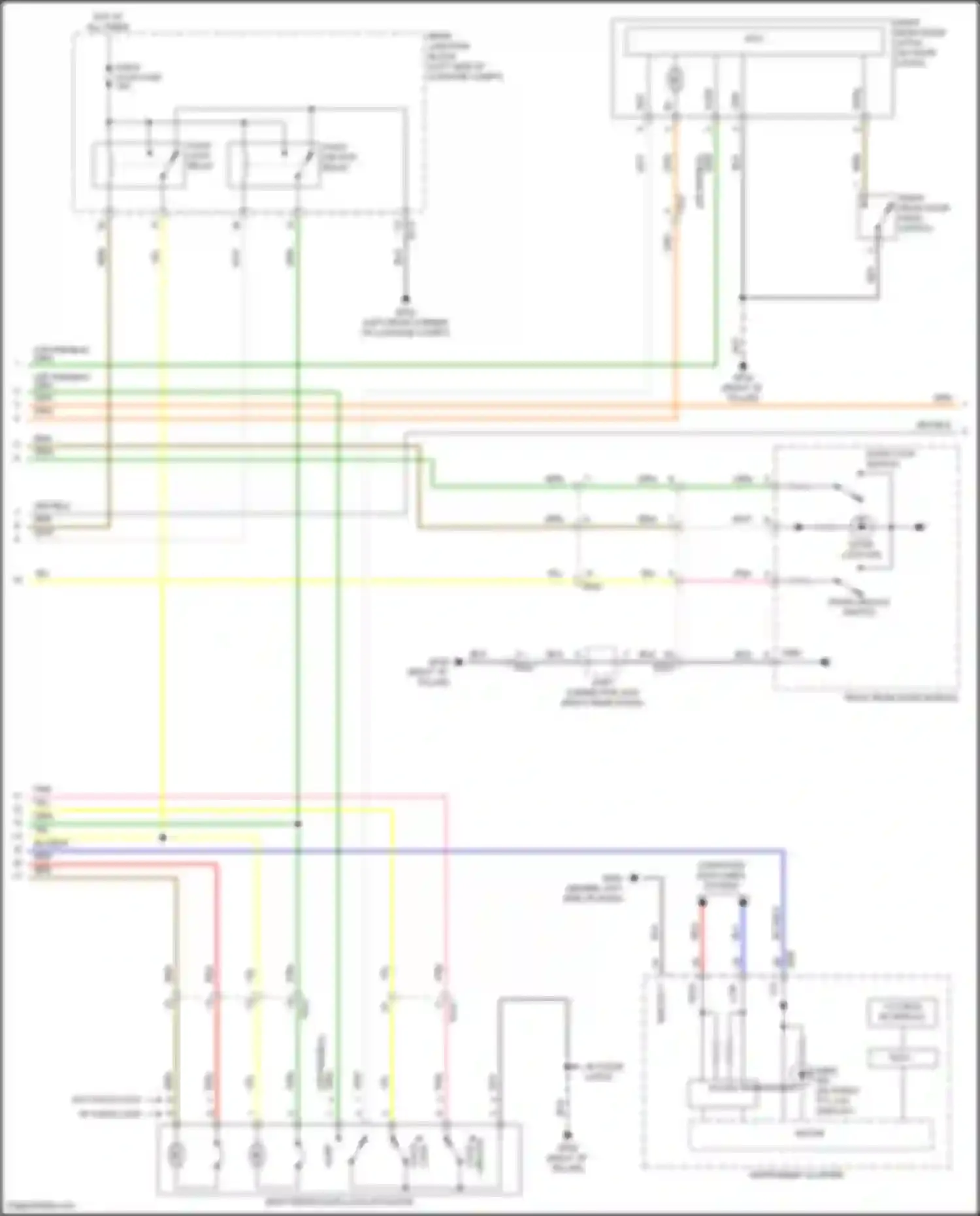 Wiring diagram right rear door module for Genesis GV80 I facelift (2023-2024) (1 of 8)