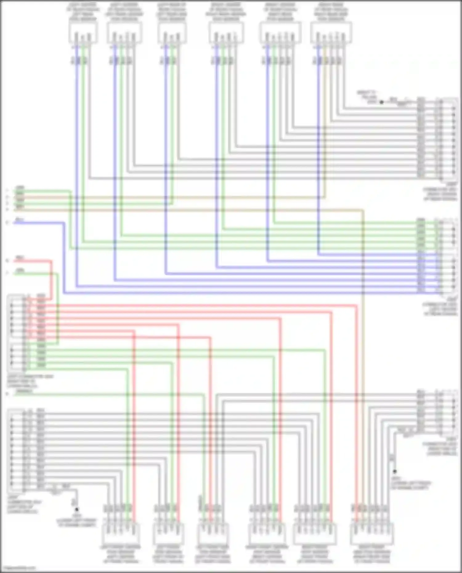 Wiring diagram right rear side pdw sensor for Genesis GV80 I facelift (2023-2024) (2 of 2)
