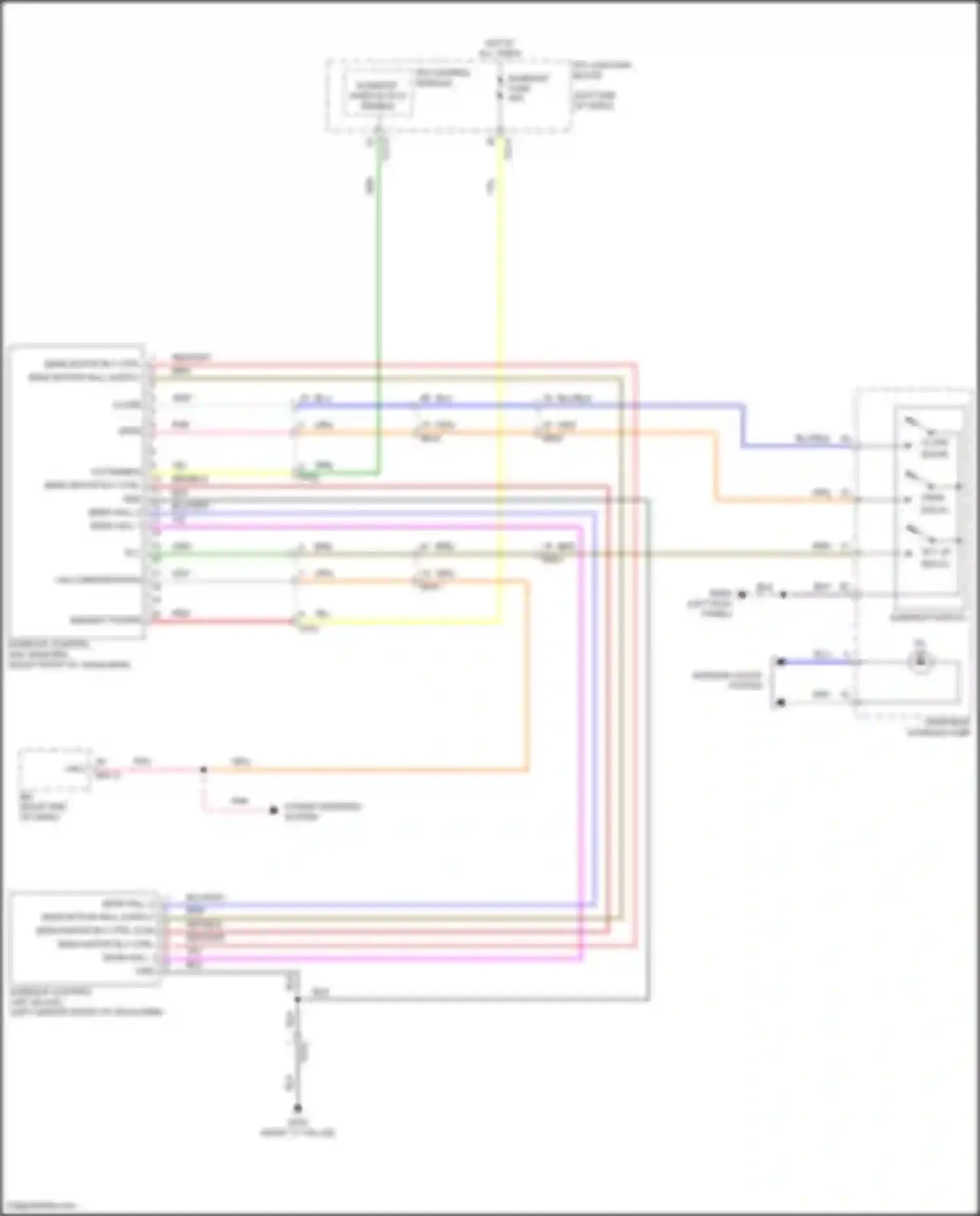 Wiring diagram sunroof fuse for Genesis GV80 I facelift (2023-2024) (2 of 2)
