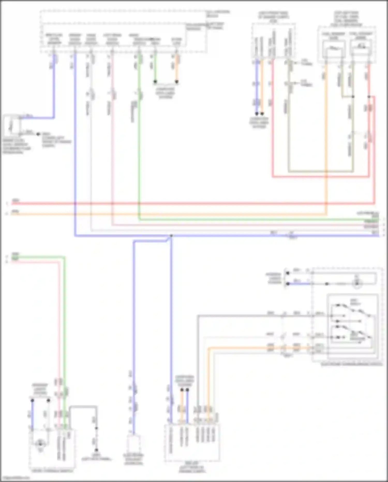 GV80 Genesis I (2020-2023): Instrument cluster circuit, w/ 8 inch tft lcd display (2 of 3)