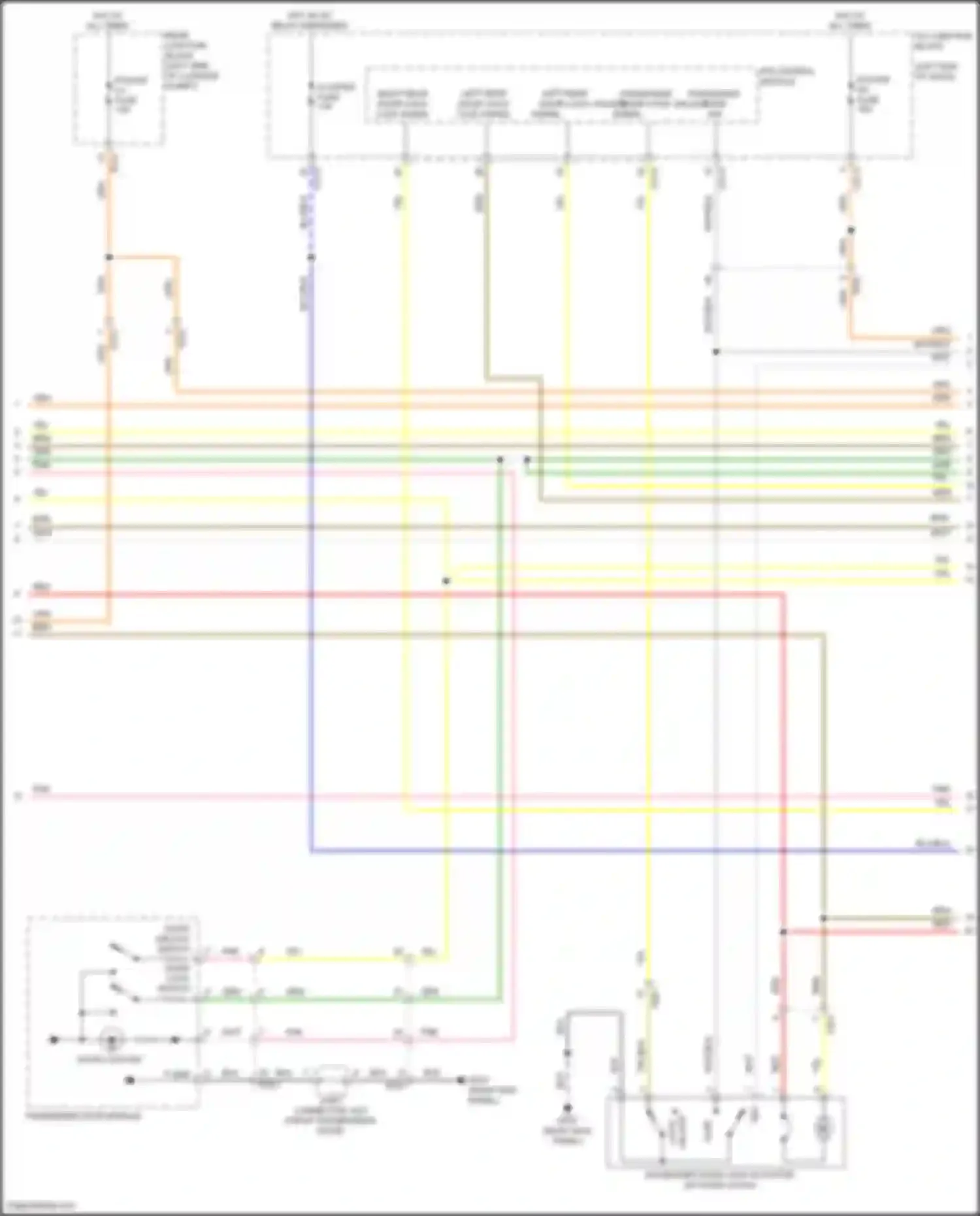 GV80 Genesis I (2020-2023): Power door locks circuit, w/o nfc (3 of 7)