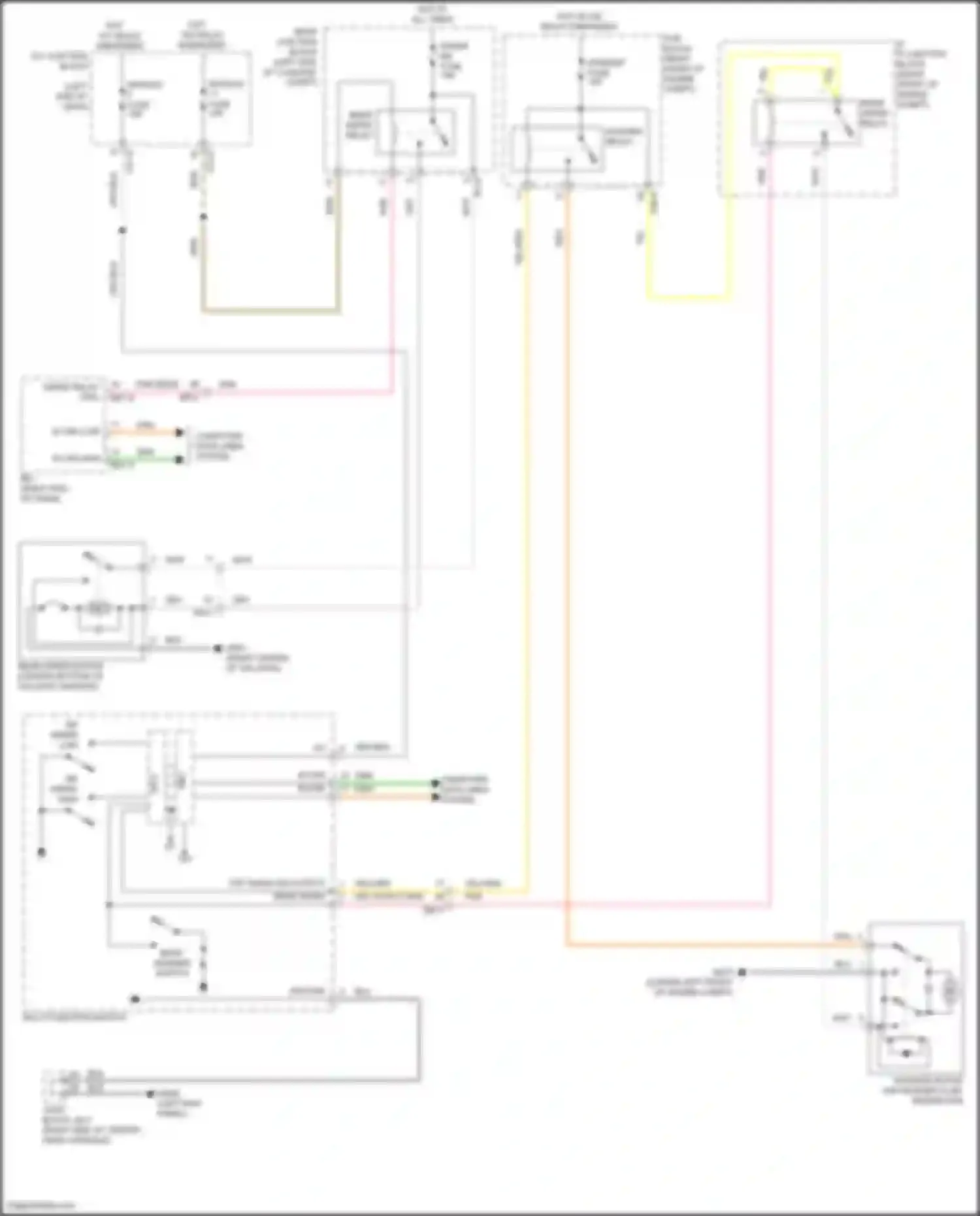 GV80 Genesis I (2020-2023): Rear wiper/washer circuit