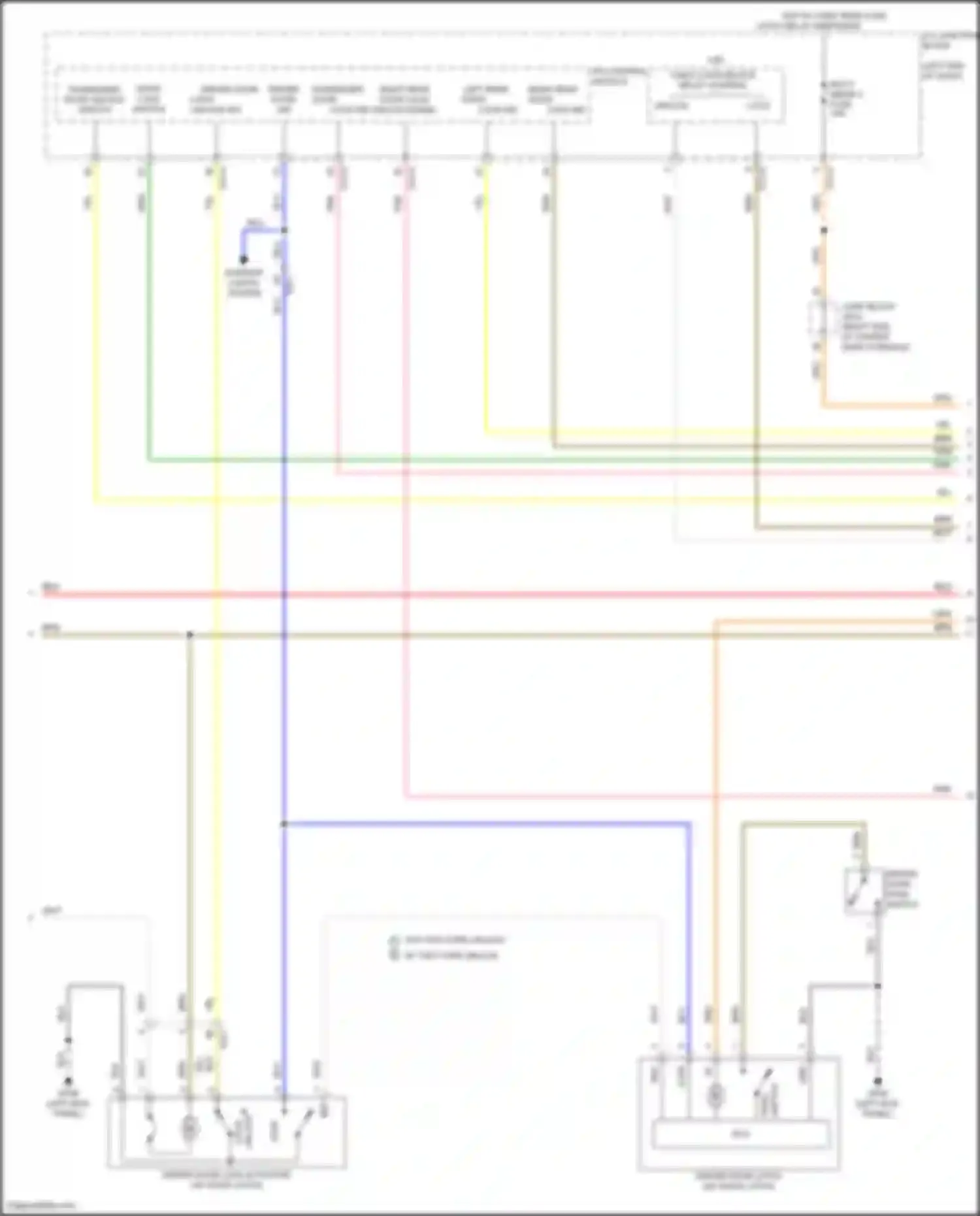 Wiring diagram driver door pawl switch for Genesis GV80 I (2020-2023) (2 of 5)
