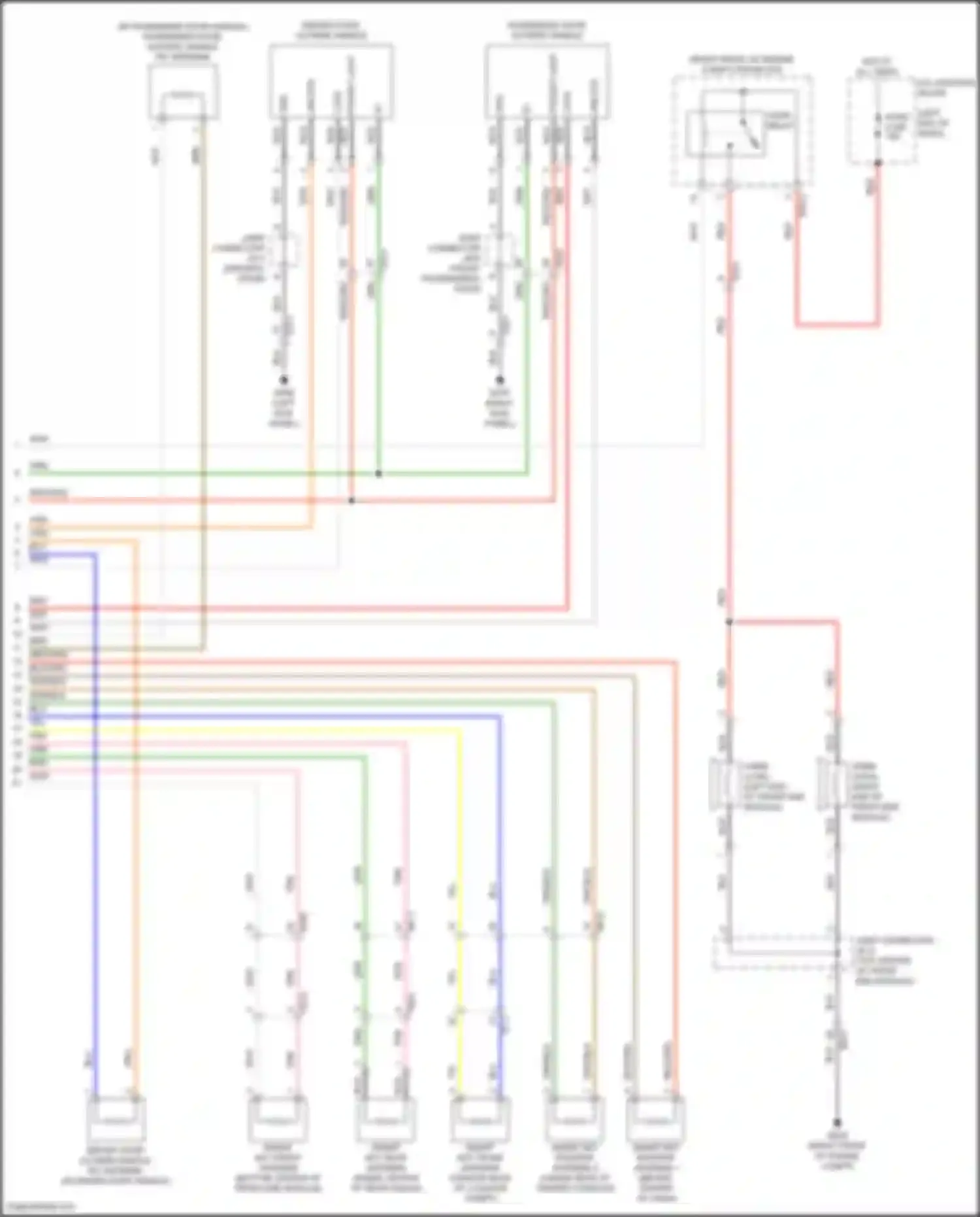 Wiring diagram driver's door for Genesis GV80 I (2020-2023) (2 of 17)
