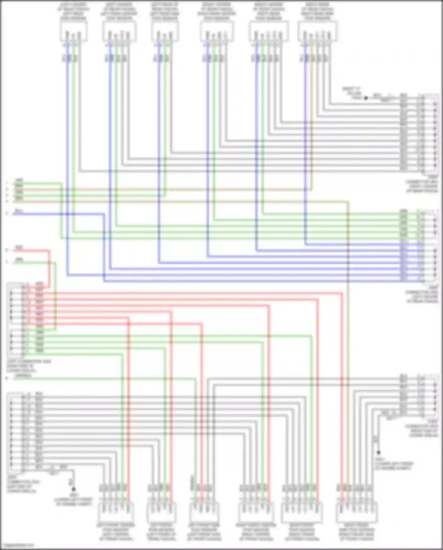Wiring diagram left front center pdw sensor for Genesis GV80 I (2020-2023) (3 of 3)