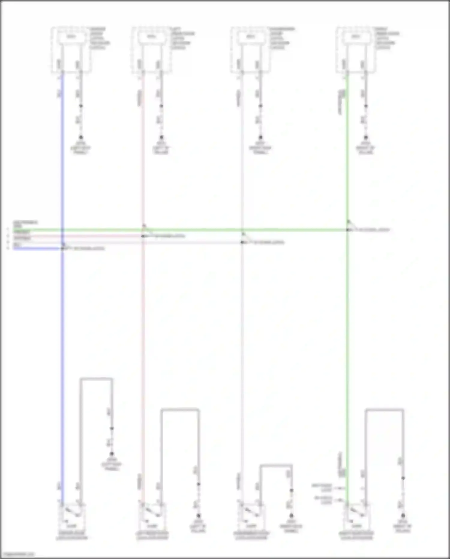 Wiring diagram left rear door lock actuator for Genesis GV80 I (2020-2023) (4 of 9)