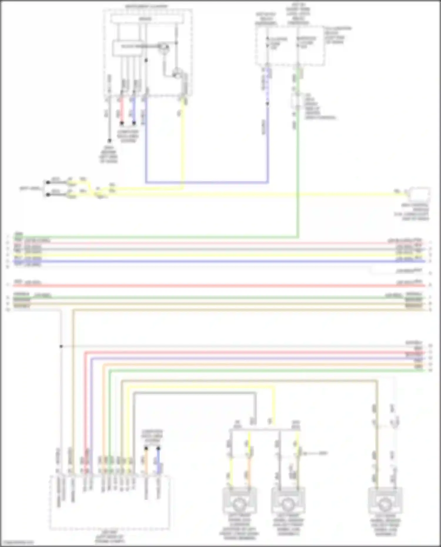 Wiring diagram left rear wheel sensor for Genesis GV80 I (2020-2023) (2 of 2)