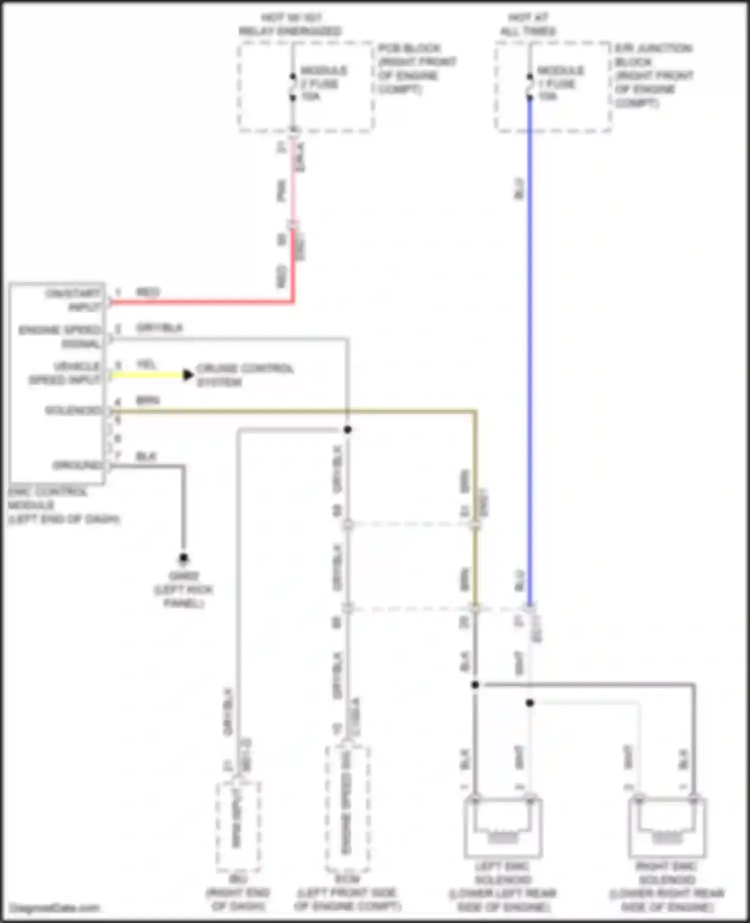 Wiring diagram module 1 fuse for Genesis GV80 I (2020-2023) (1 of 2)