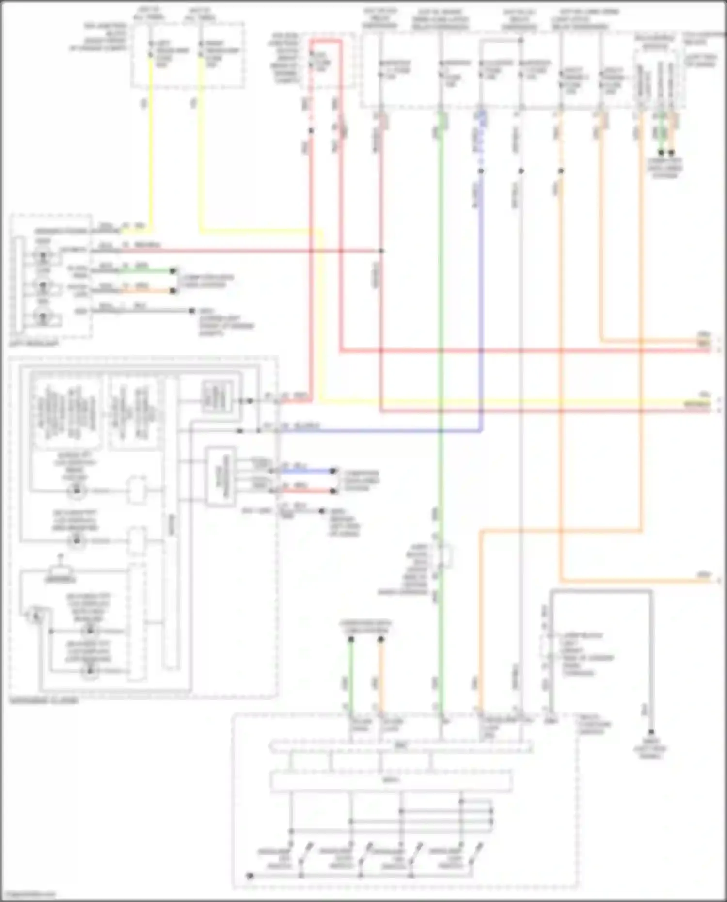 Wiring diagram multi- function switch for Genesis GV80 I (2020-2023) (6 of 11)
