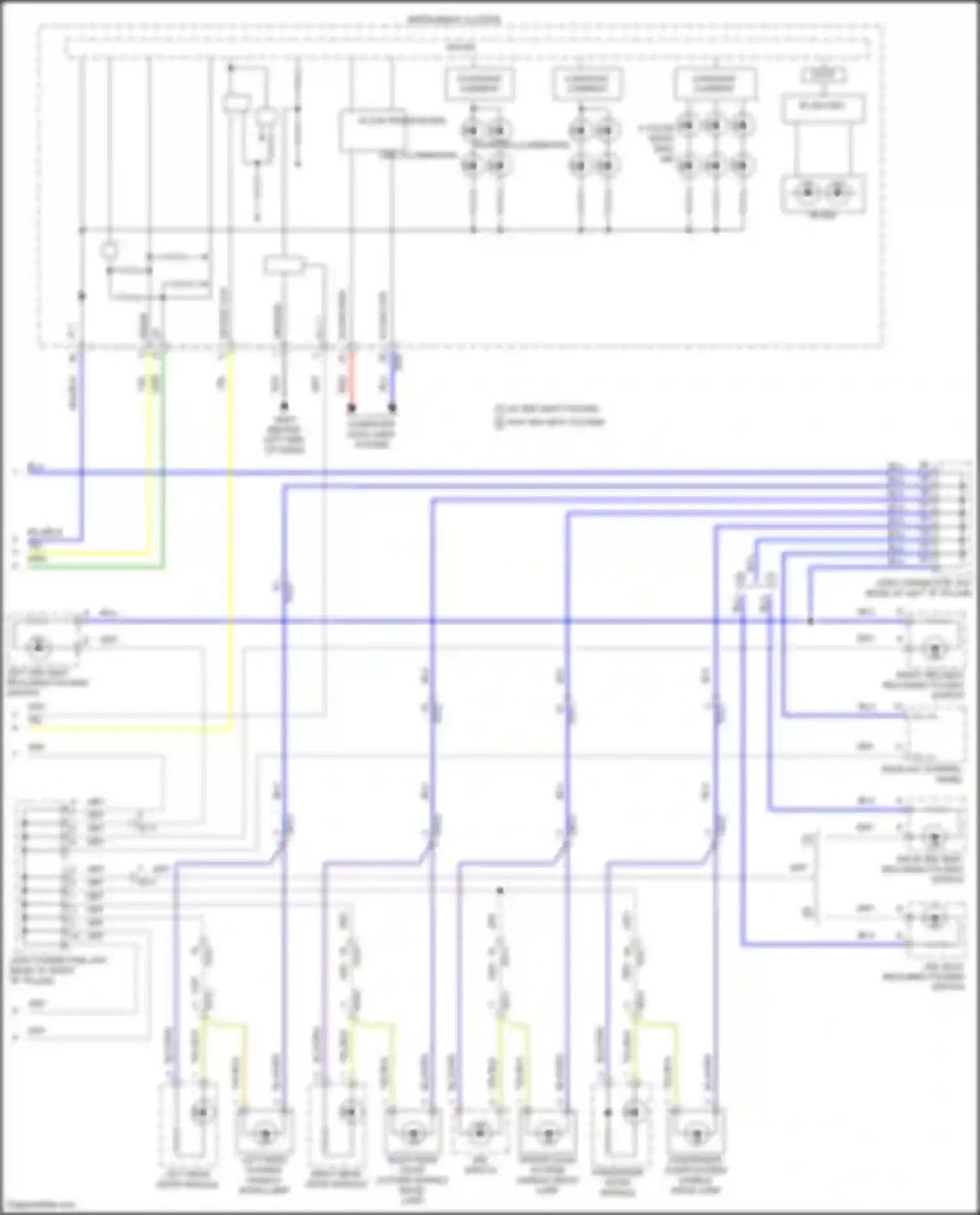 Wiring diagram passenger door module for Genesis GV80 I (2020-2023) (4 of 8)