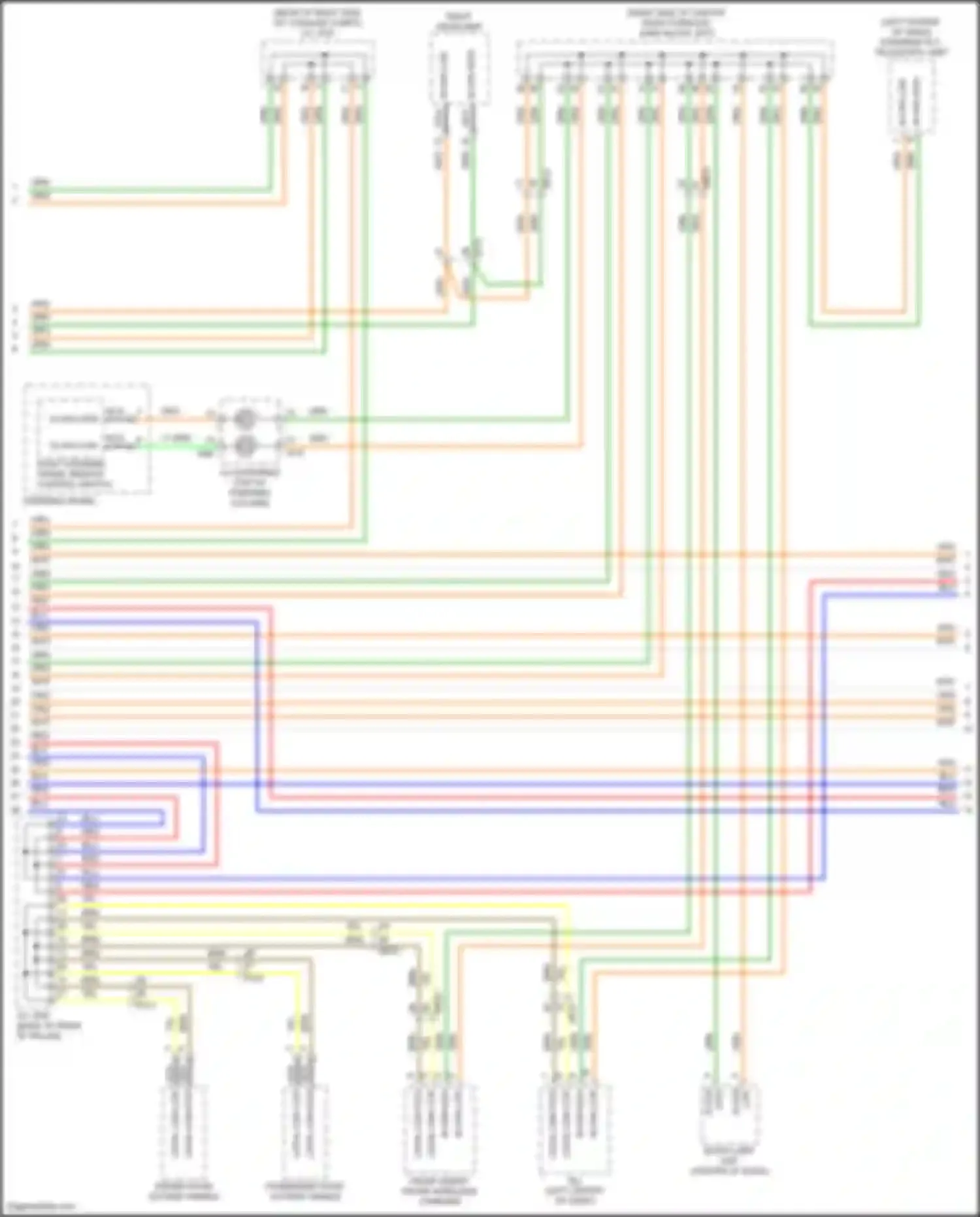 Wiring diagram passenger door outside handle for Genesis GV80 I (2020-2023) (3 of 7)