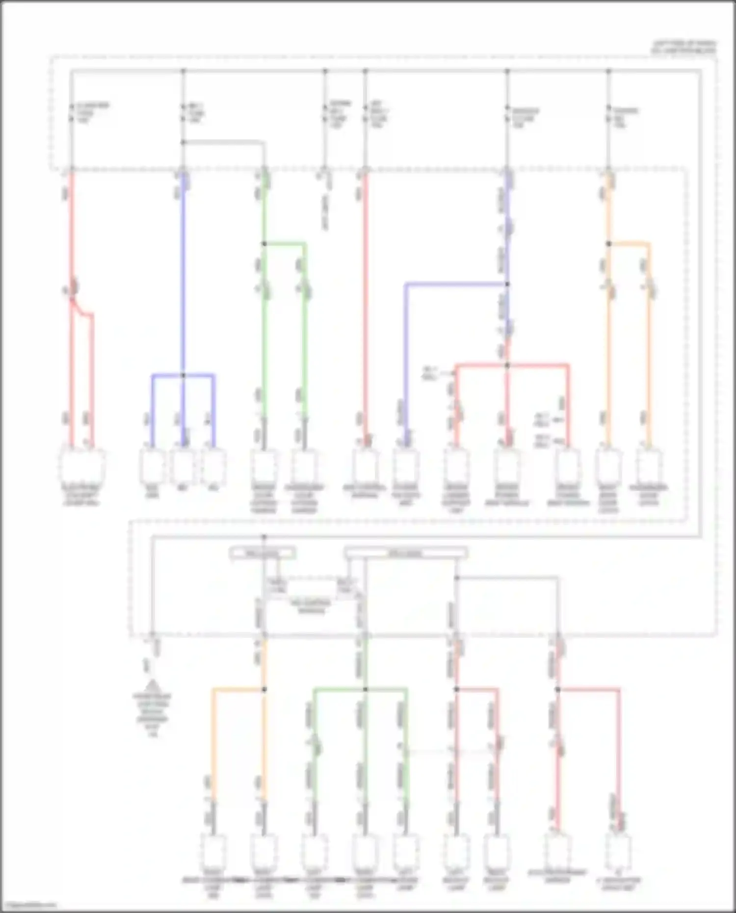 Wiring diagram passenger door outside handle for Genesis GV80 I (2020-2023) (5 of 7)