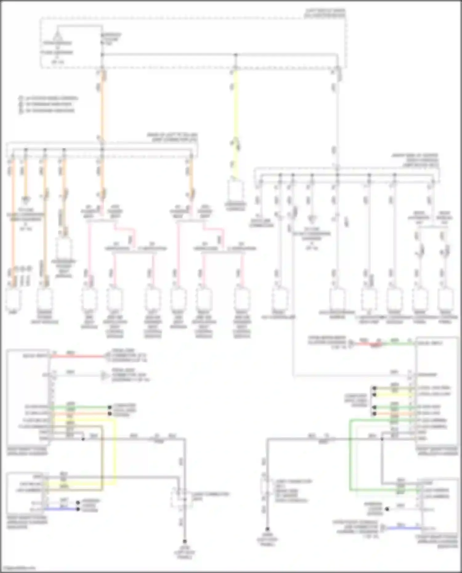 Wiring diagram rear automatic a/c for Genesis GV80 I (2020-2023) (3 of 4)