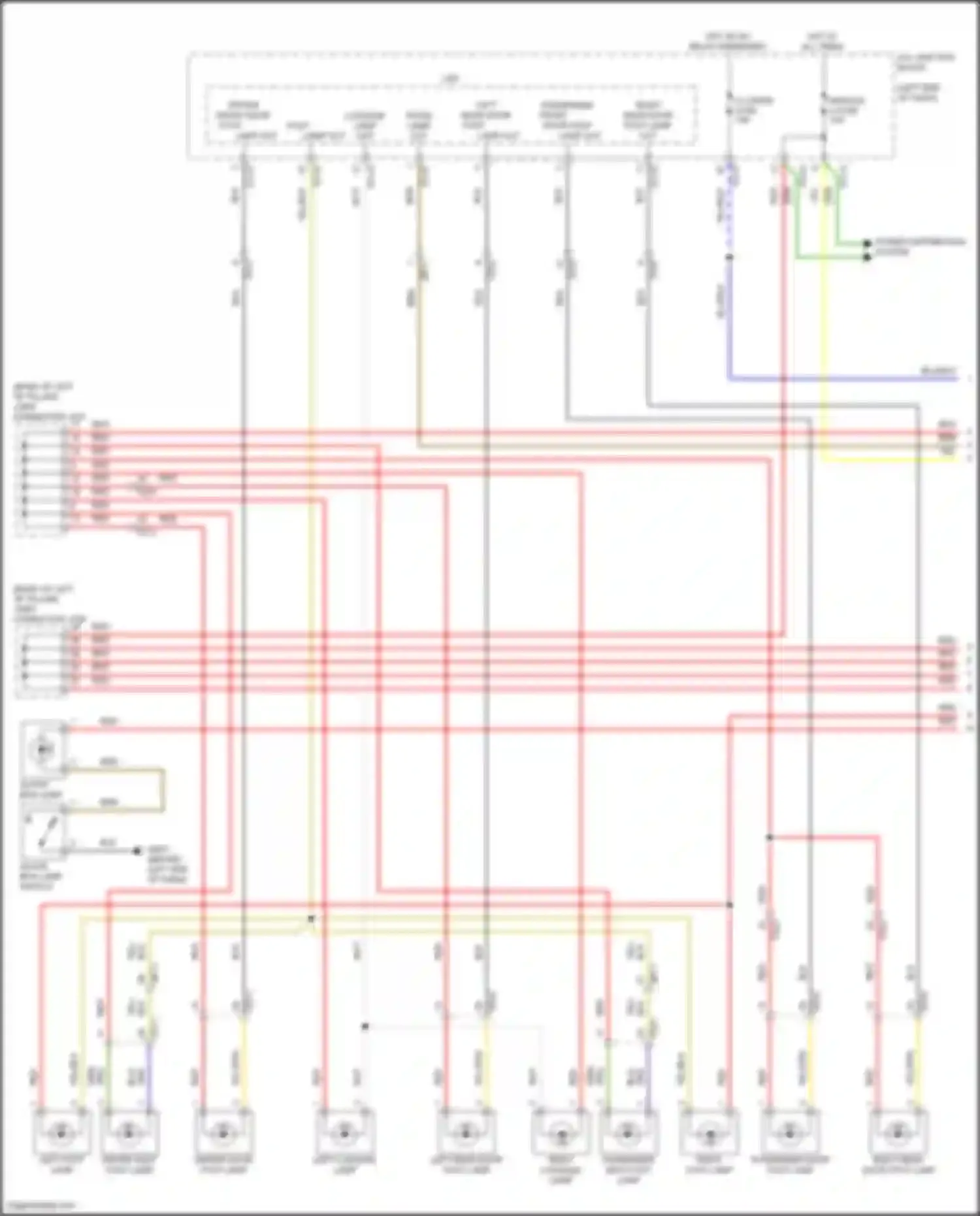 Wiring diagram right foot lamp for Genesis GV80 I (2020-2023) (1 of 2)