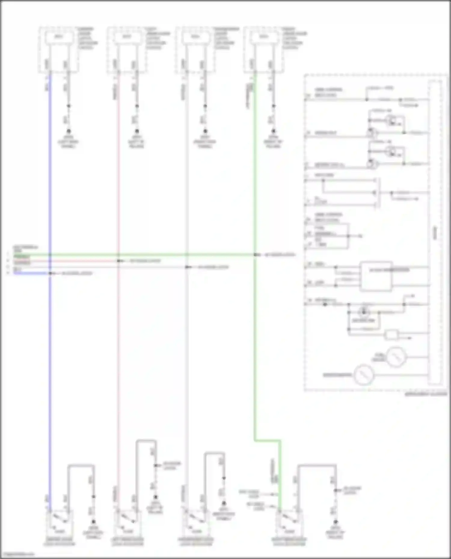 Wiring diagram right rear door lock actuator for Genesis GV80 I (2020-2023) (6 of 9)
