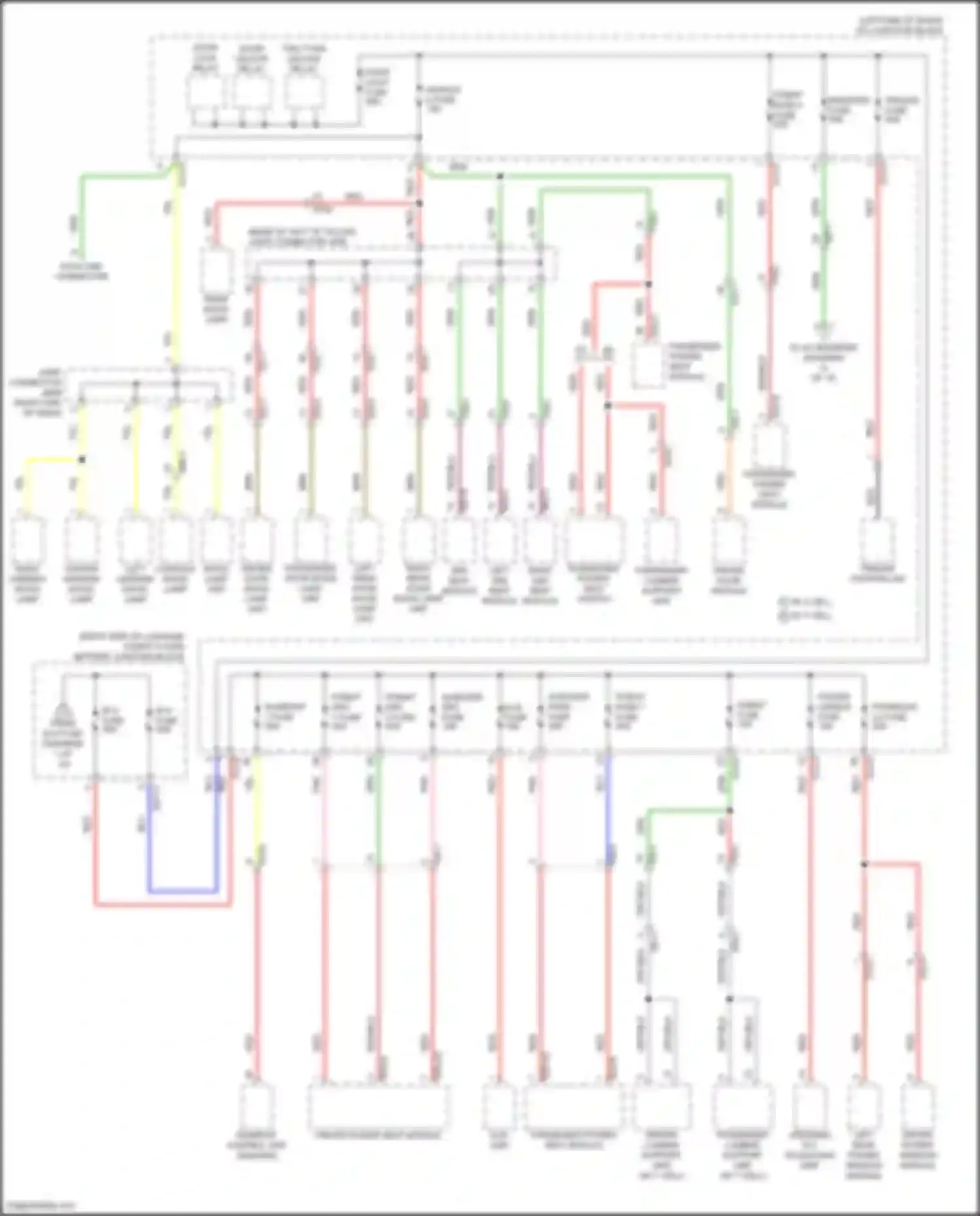 Wiring diagram right rear door mood lamp unit for Genesis GV80 I (2020-2023) (3 of 3)