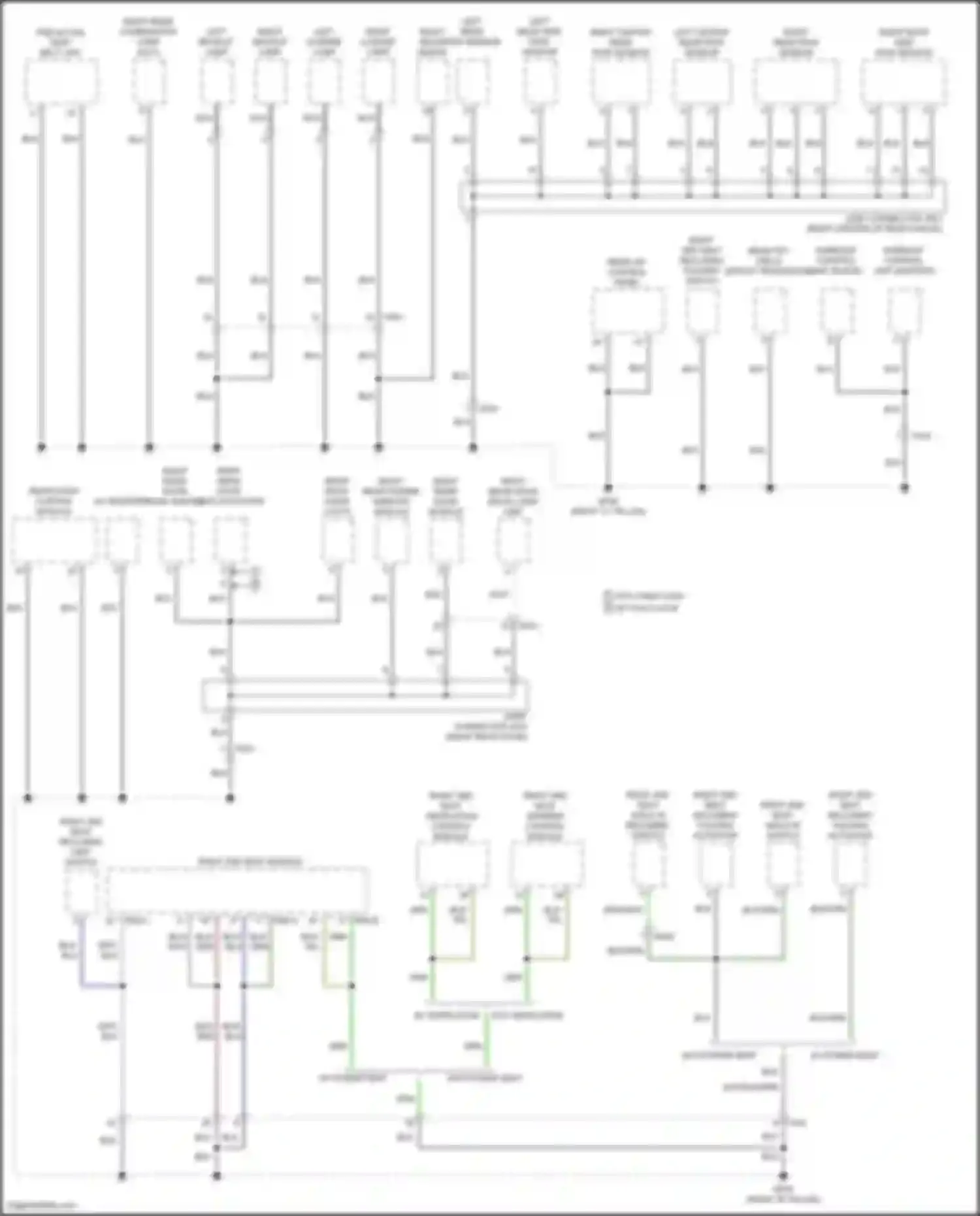 Wiring diagram right rear side pdw sensor for Genesis GV80 I (2020-2023) (1 of 2)