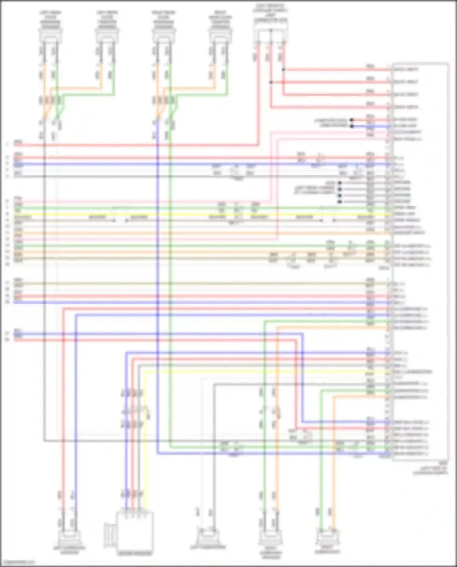 Wiring diagram right subwoofer for Genesis GV80 I (2020-2023) (1 of 6)