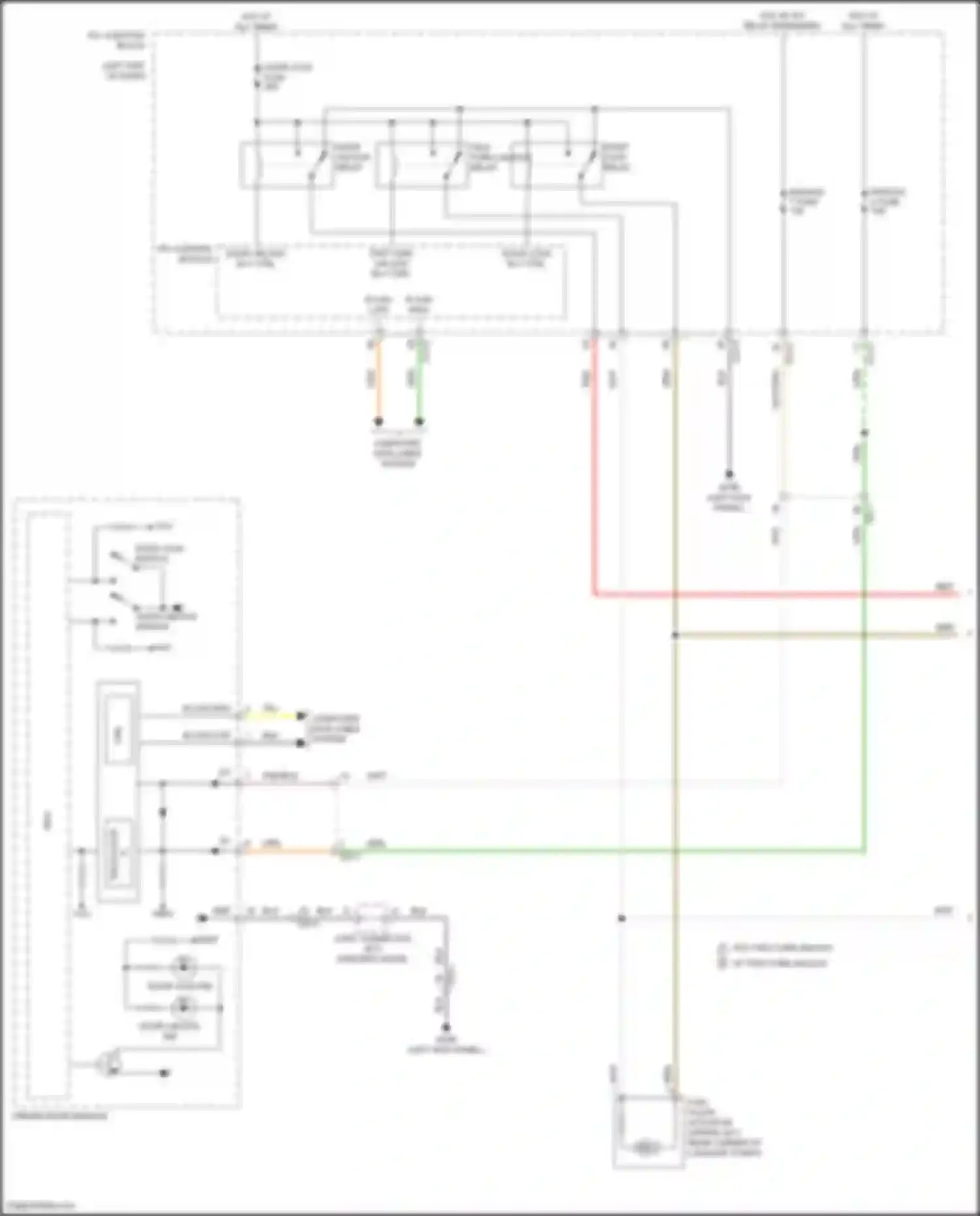 Wiring diagram w/ two turn unlock for Genesis GV80 I (2020-2023) (2 of 6)