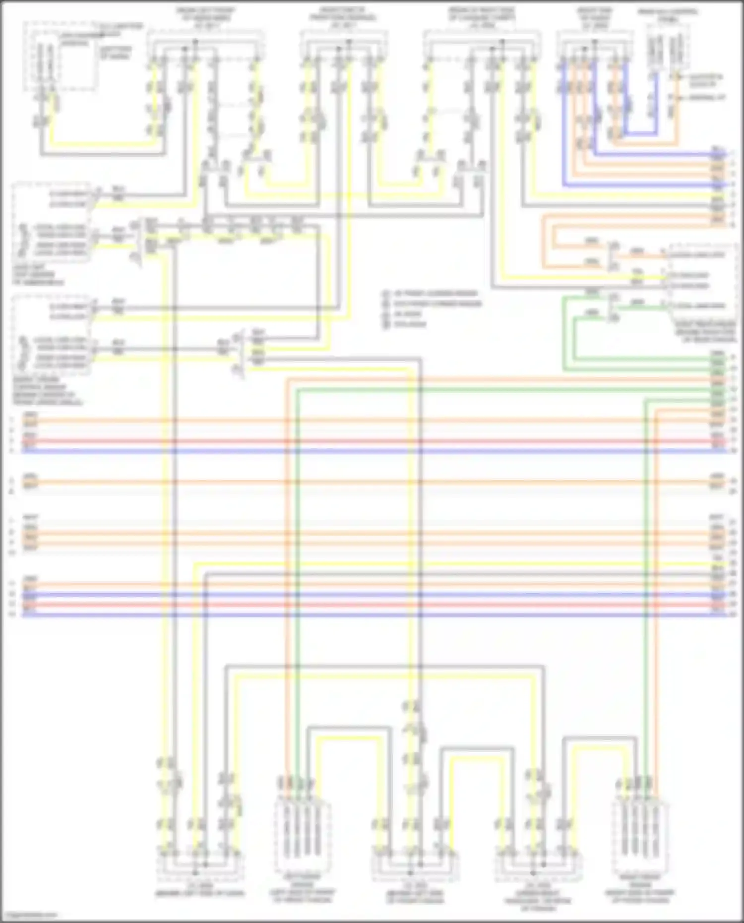 Wiring diagram w/o front corner radar for Genesis GV80 I (2020-2023) (1 of 2)