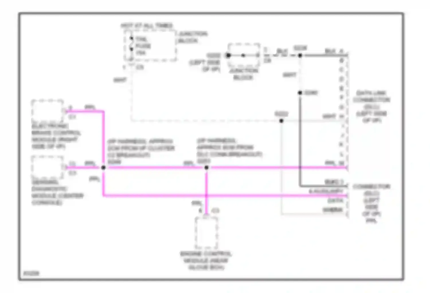 Metro Geo I (1989-1997): Data link connector circuit