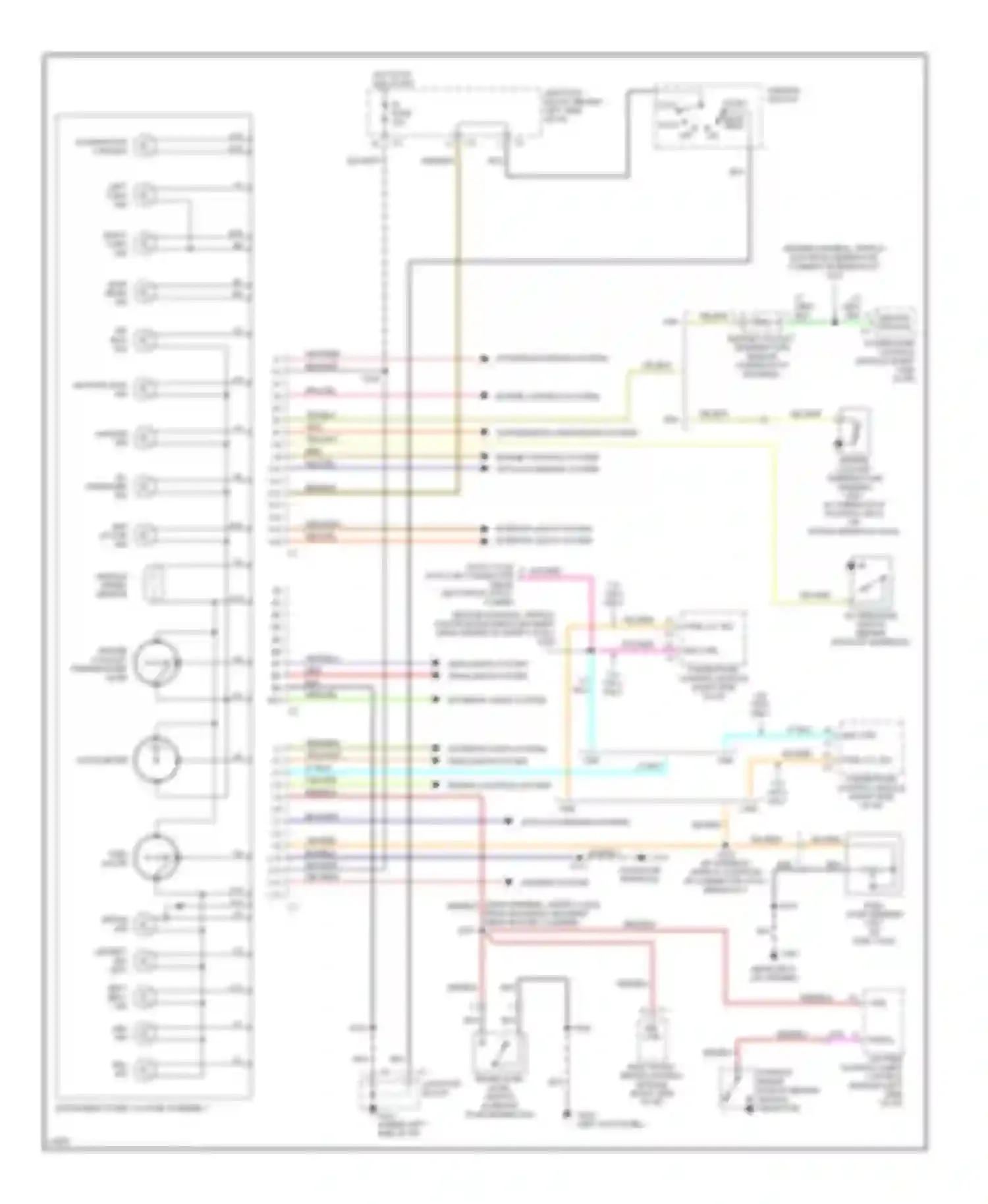 Metro Geo I (1989-1997): Instrument cluster circuit