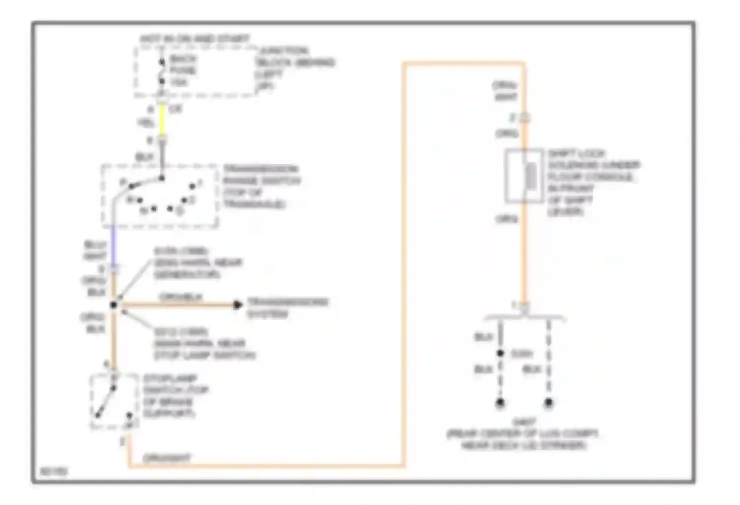 Metro Geo I (1989-1997): Shift interlock circuit