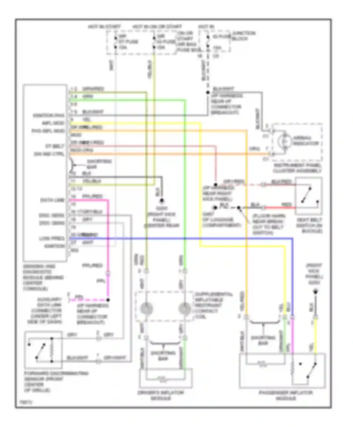 Metro Geo I (1989-1997): Supplemental restraint circuit