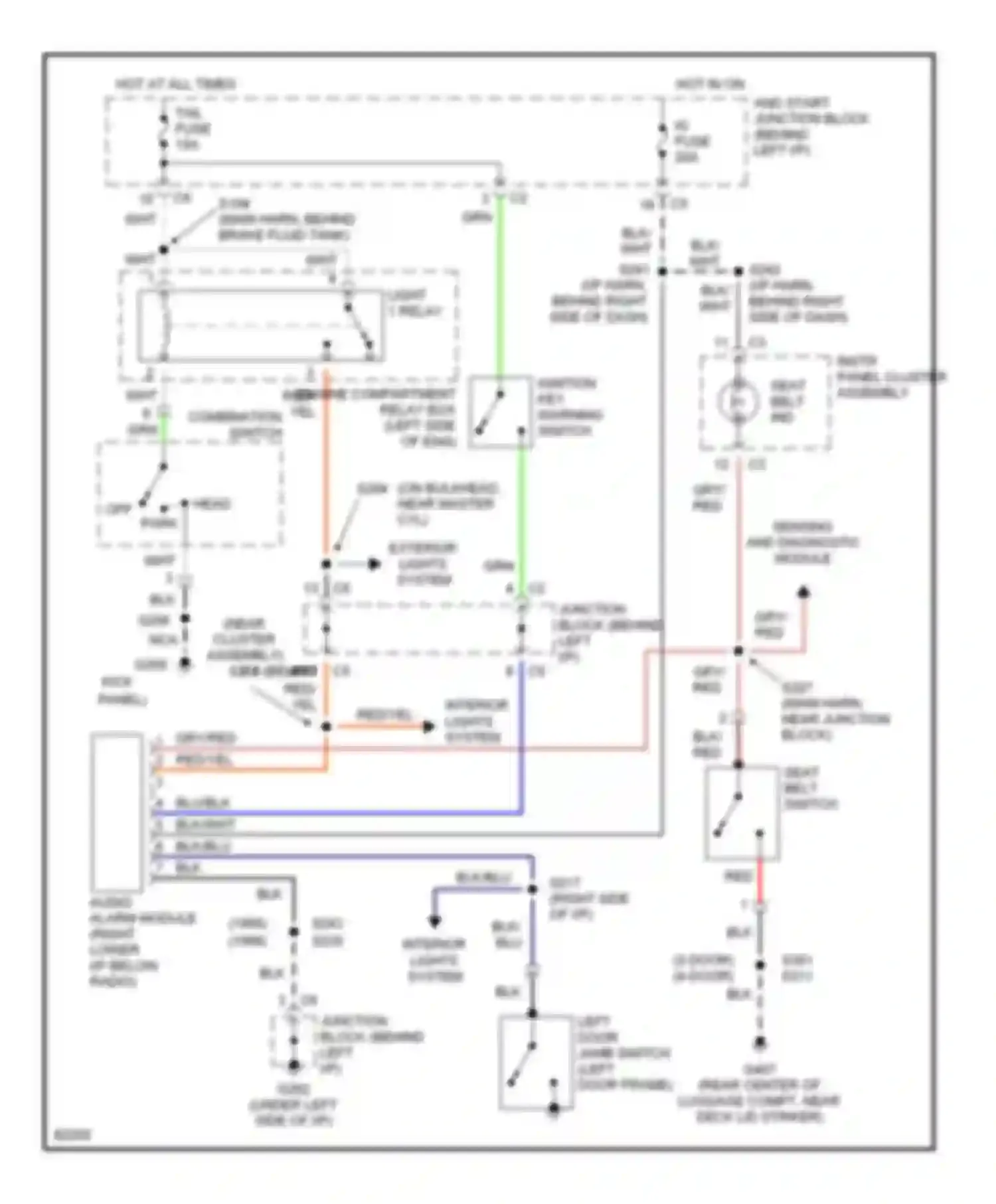 Metro Geo I (1989-1997): Warning system circuits