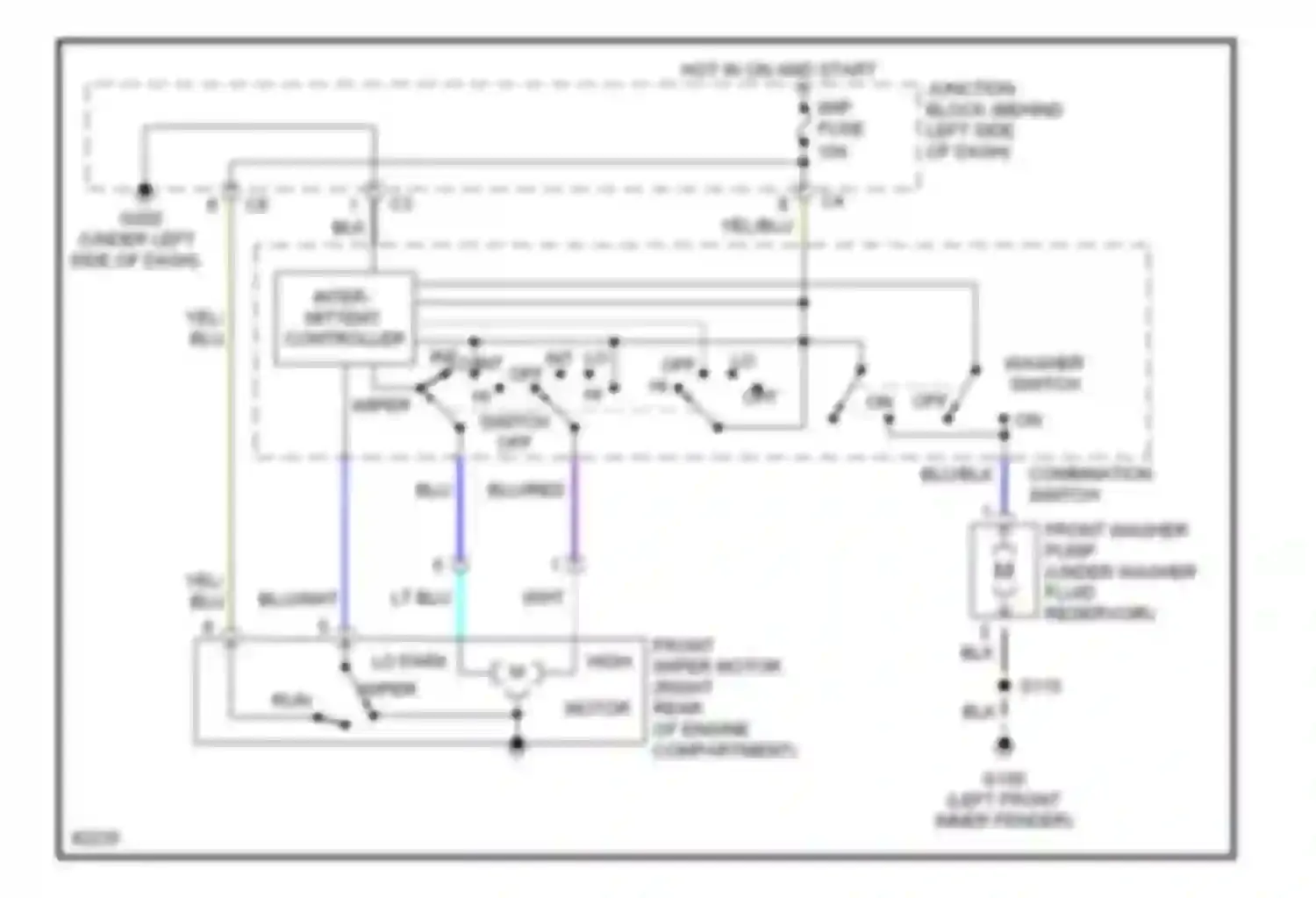 Metro Geo I (1989-1997): Interval wiper/washer circuit