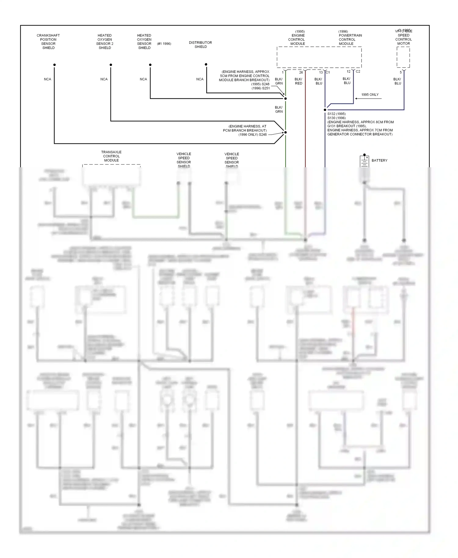 Geo Metro I (1989-1997) (1995) engine control module wiring diagram  (1 of 1)