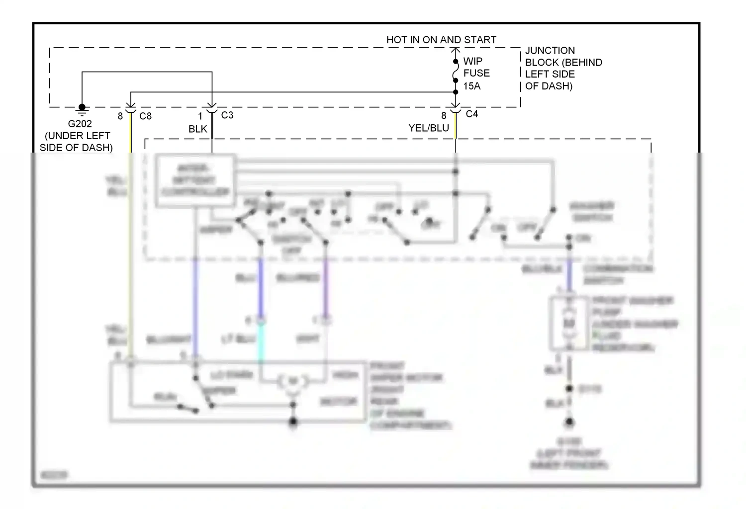 Geo Metro I (1989-1997) controller wiring diagram  (1 of 1)