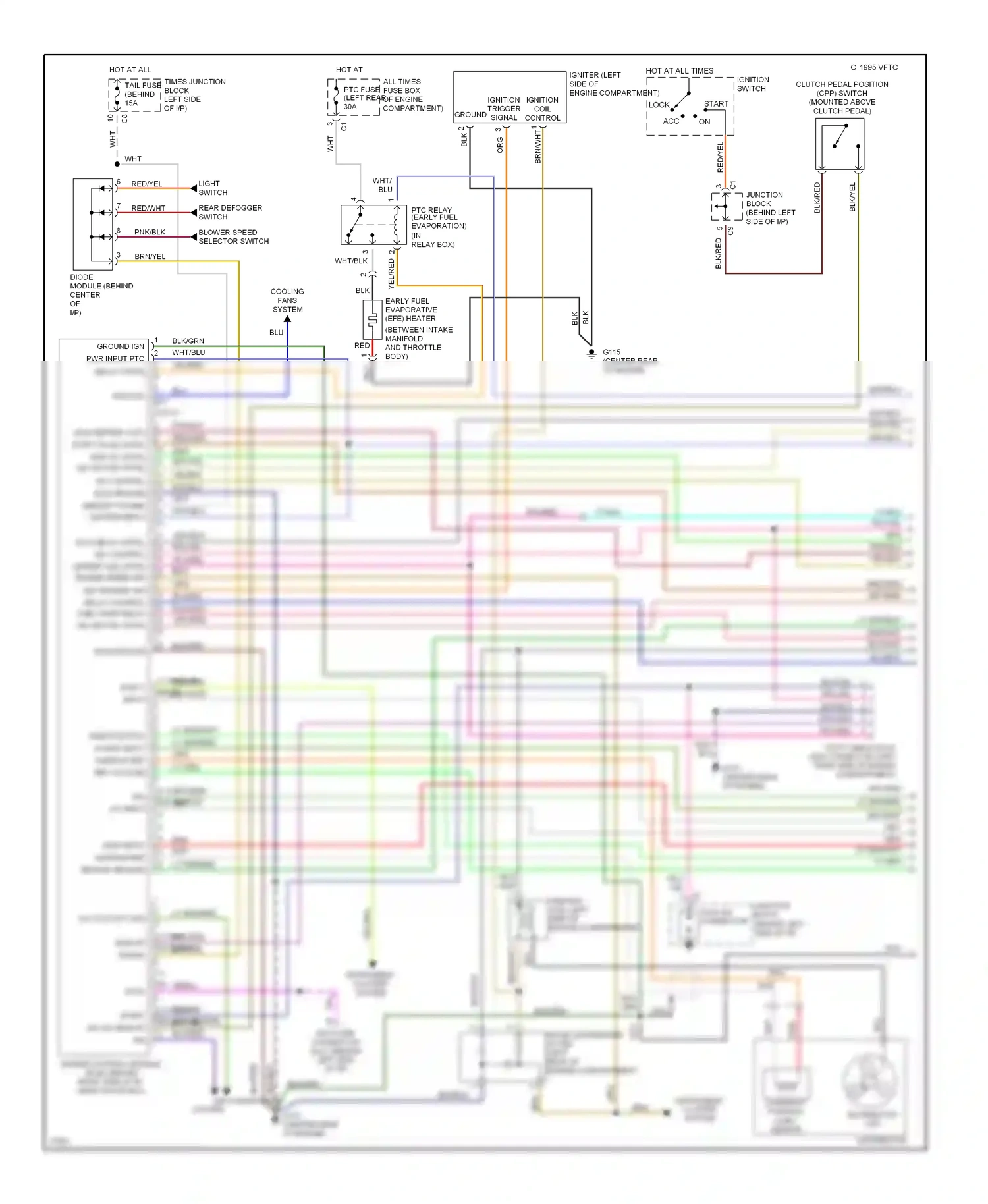 Geo Metro I (1989-1997) ignition ref sensor ground wiring diagram  (1 of 2)