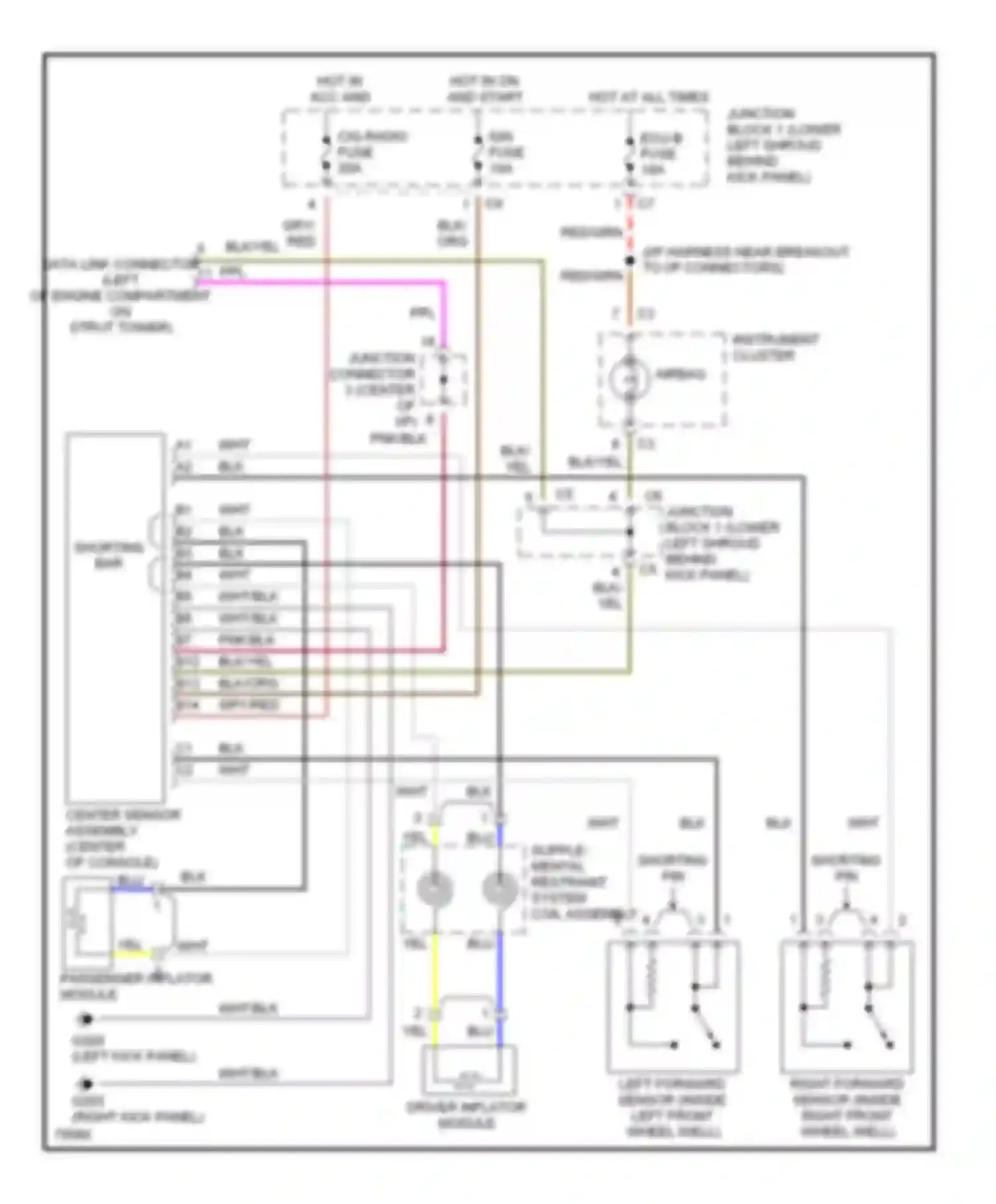 Prizm Geo II (1992-1997): Supplemental restraint circuit