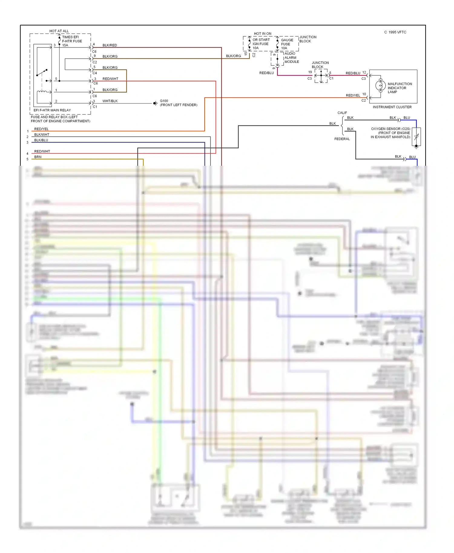 Geo Prizm II (1992-1997) engine coolant temperature (ect) sensor wiring diagram  (1 of 2)