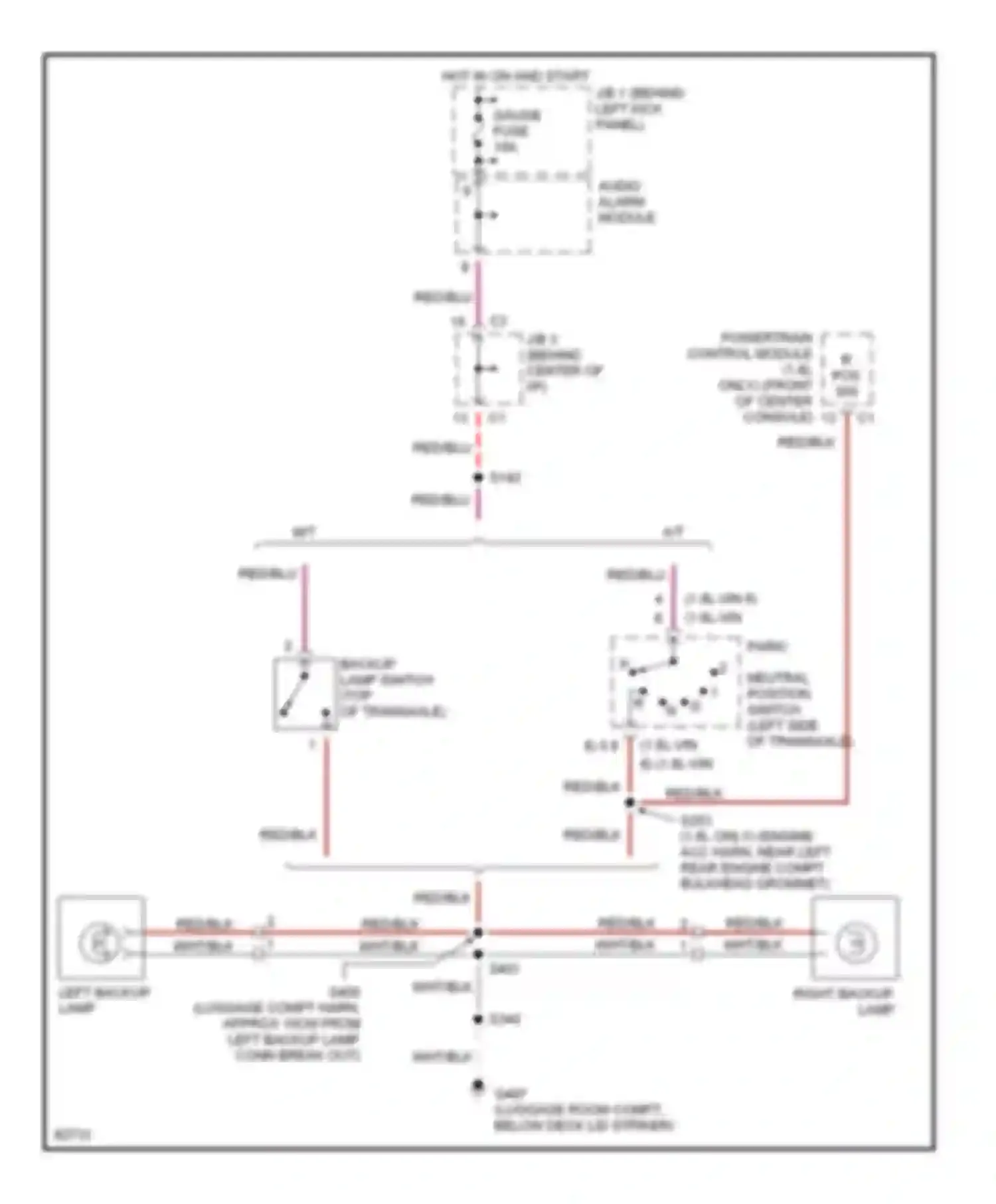Wiring diagram hot in on and start for Geo Prizm II (1992-1997) (3 of 11)