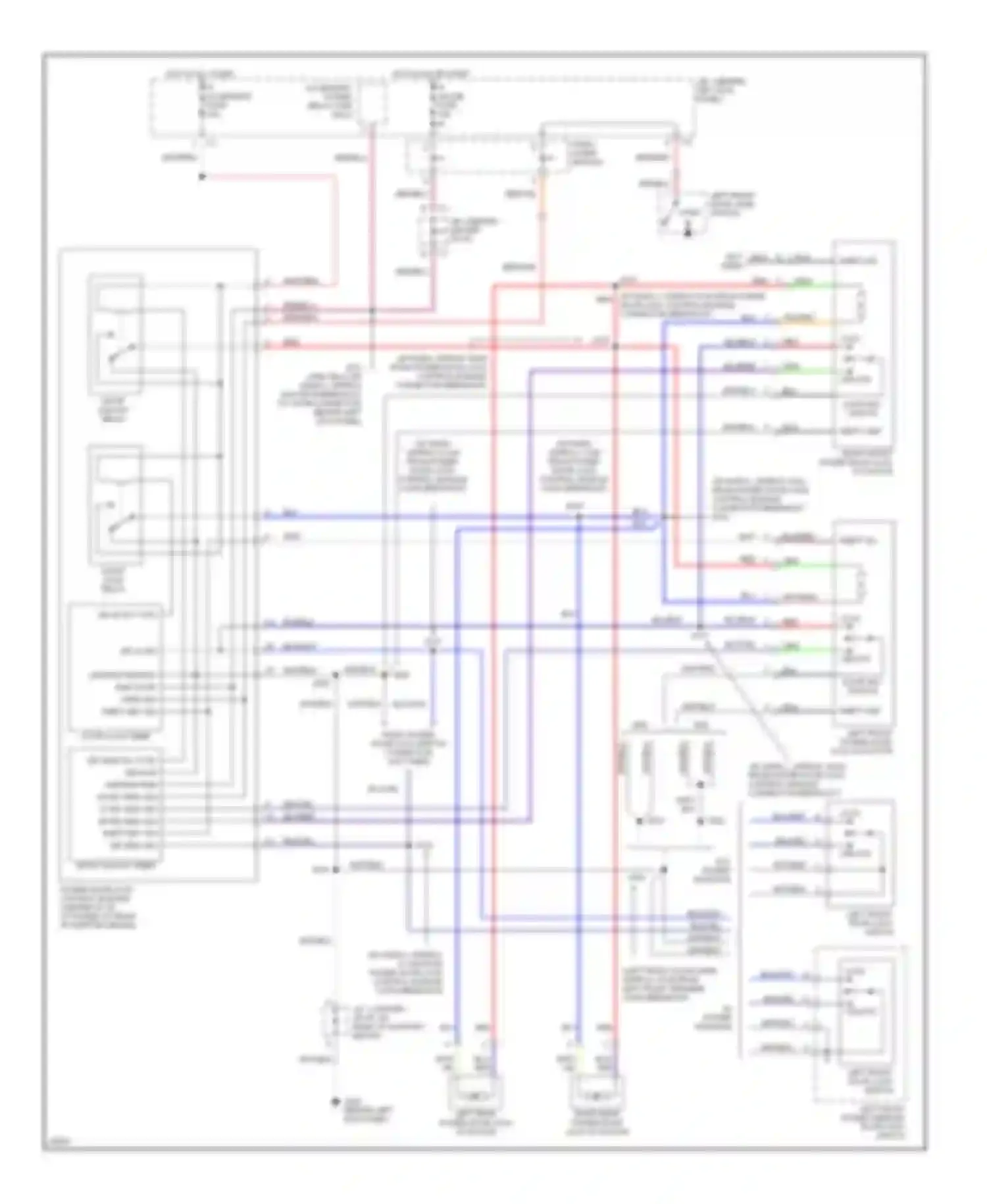 Wiring diagram left rear power door lock actuator for Geo Prizm II (1992-1997) (1 of 1)