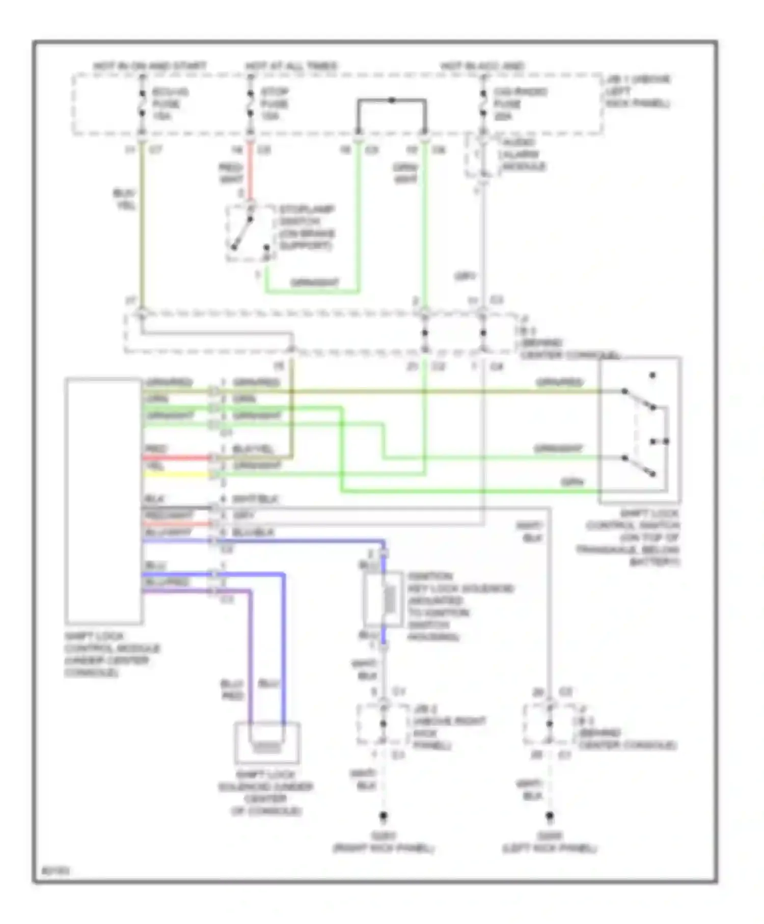 Wiring diagram wht/blk for Geo Prizm II (1992-1997) (26 of 27)