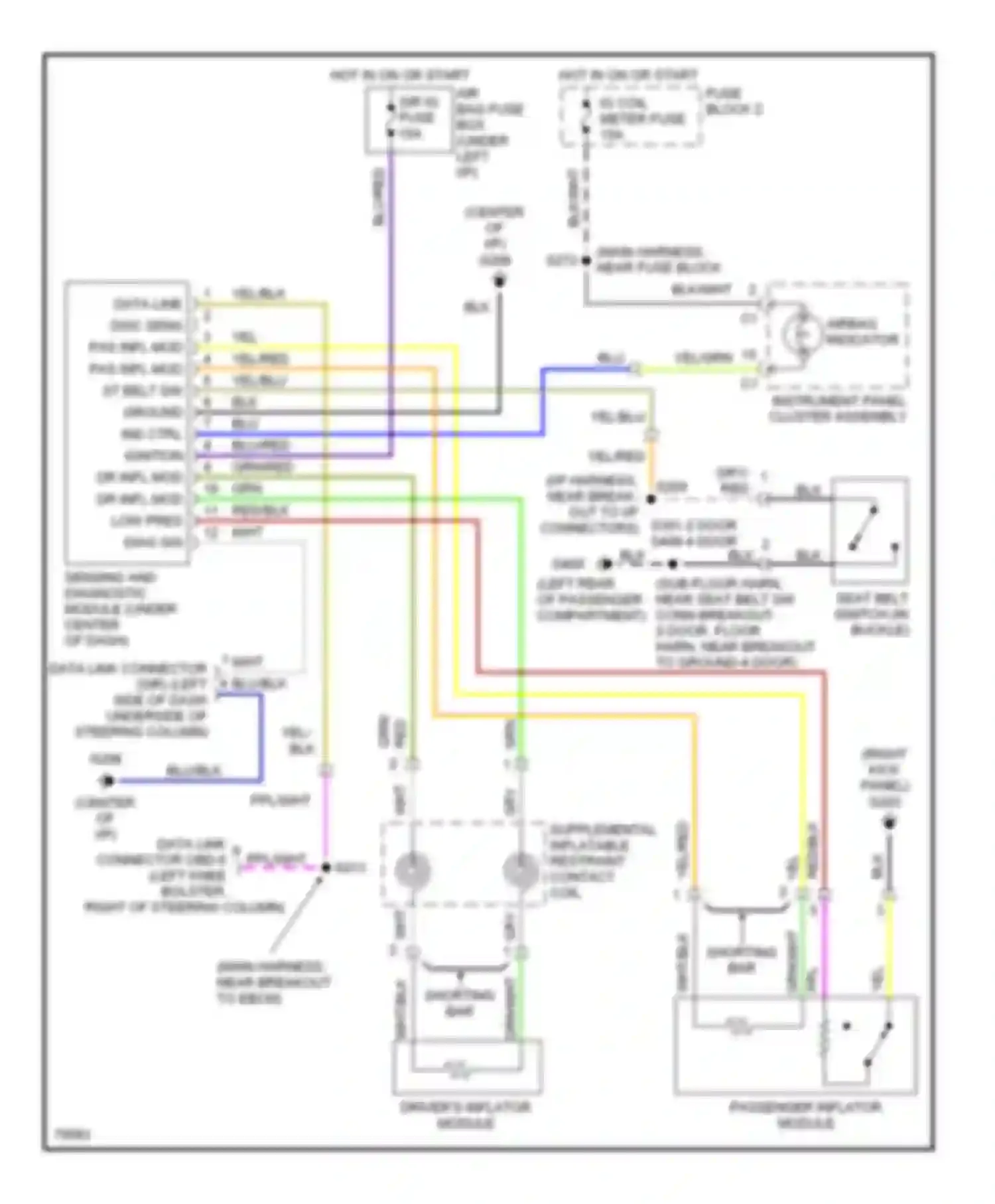 Tracker Geo I (1989-1998): Supplemental restraint circuit