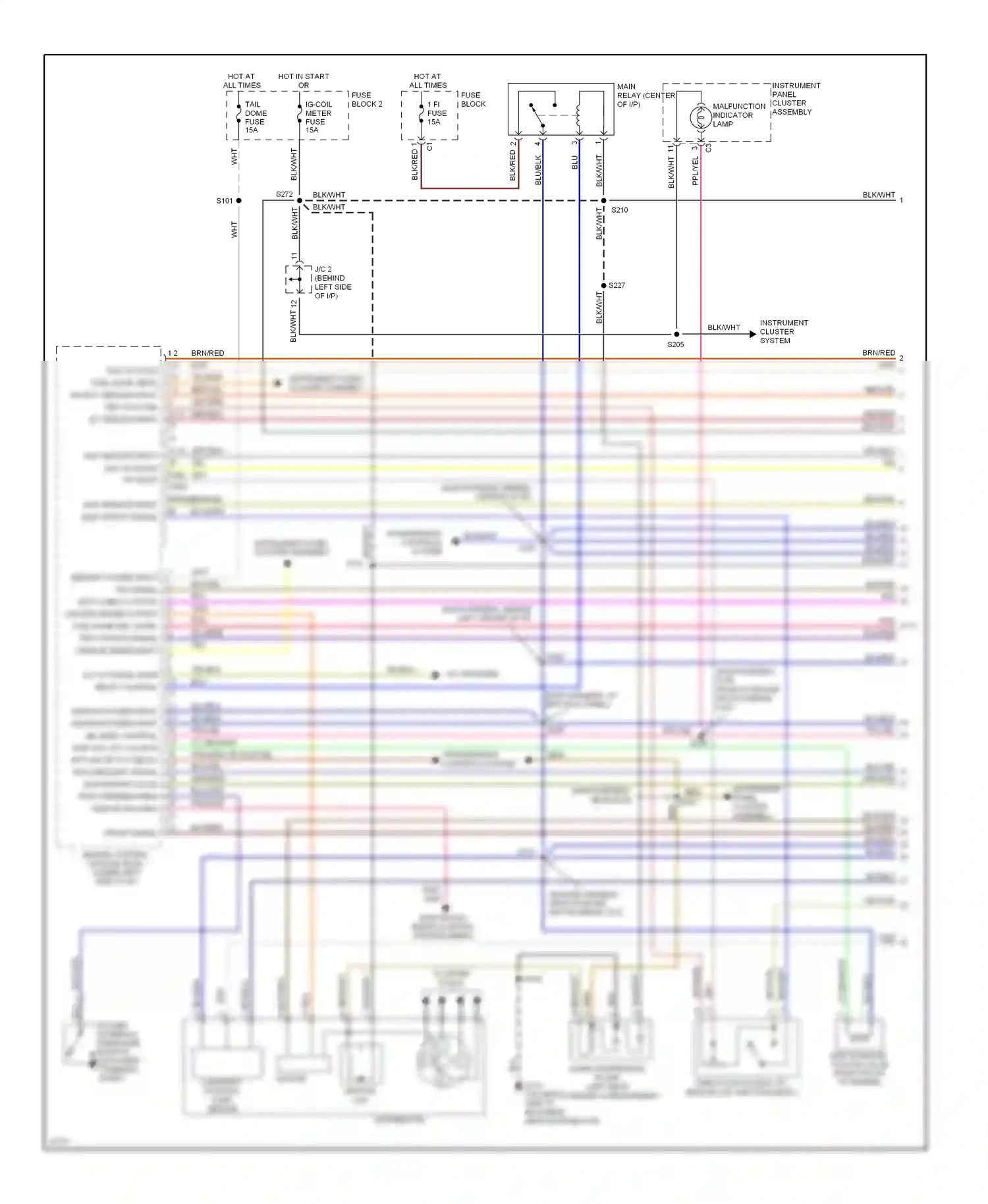 Geo Tracker I (1989-1998) distributor wiring diagram  (2 of 2)