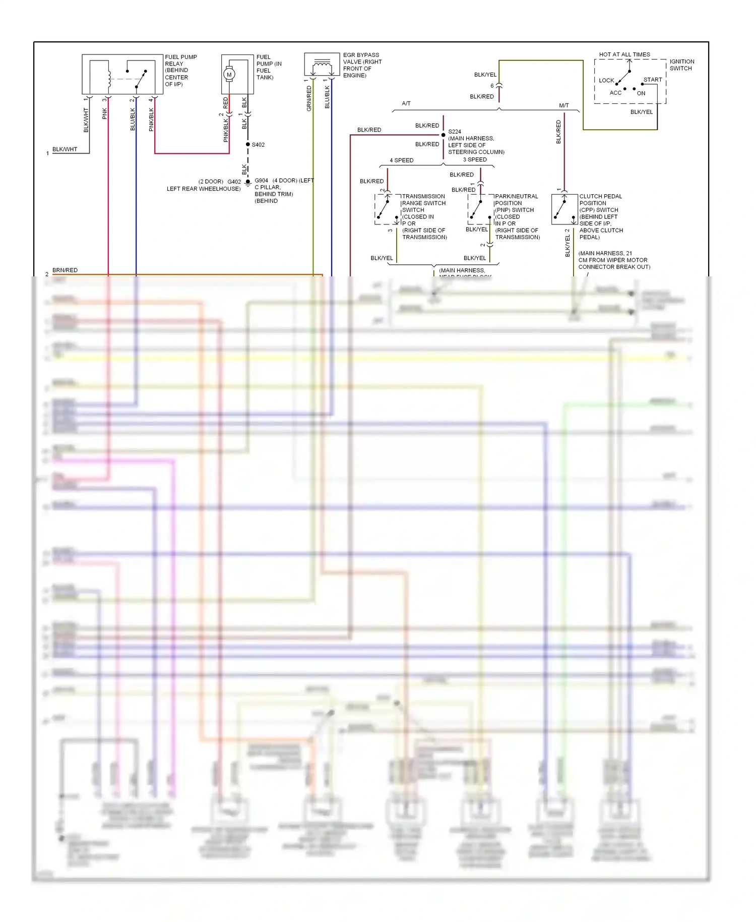 Geo Tracker I (1989-1998) engine coolant temperature (ect) sensor wiring diagram  (1 of 1)