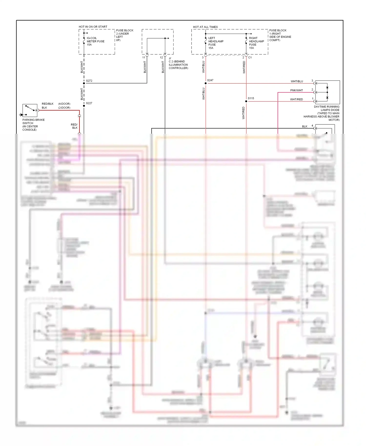 Geo Tracker I (1989-1998) generator wiring diagram  (2 of 2)