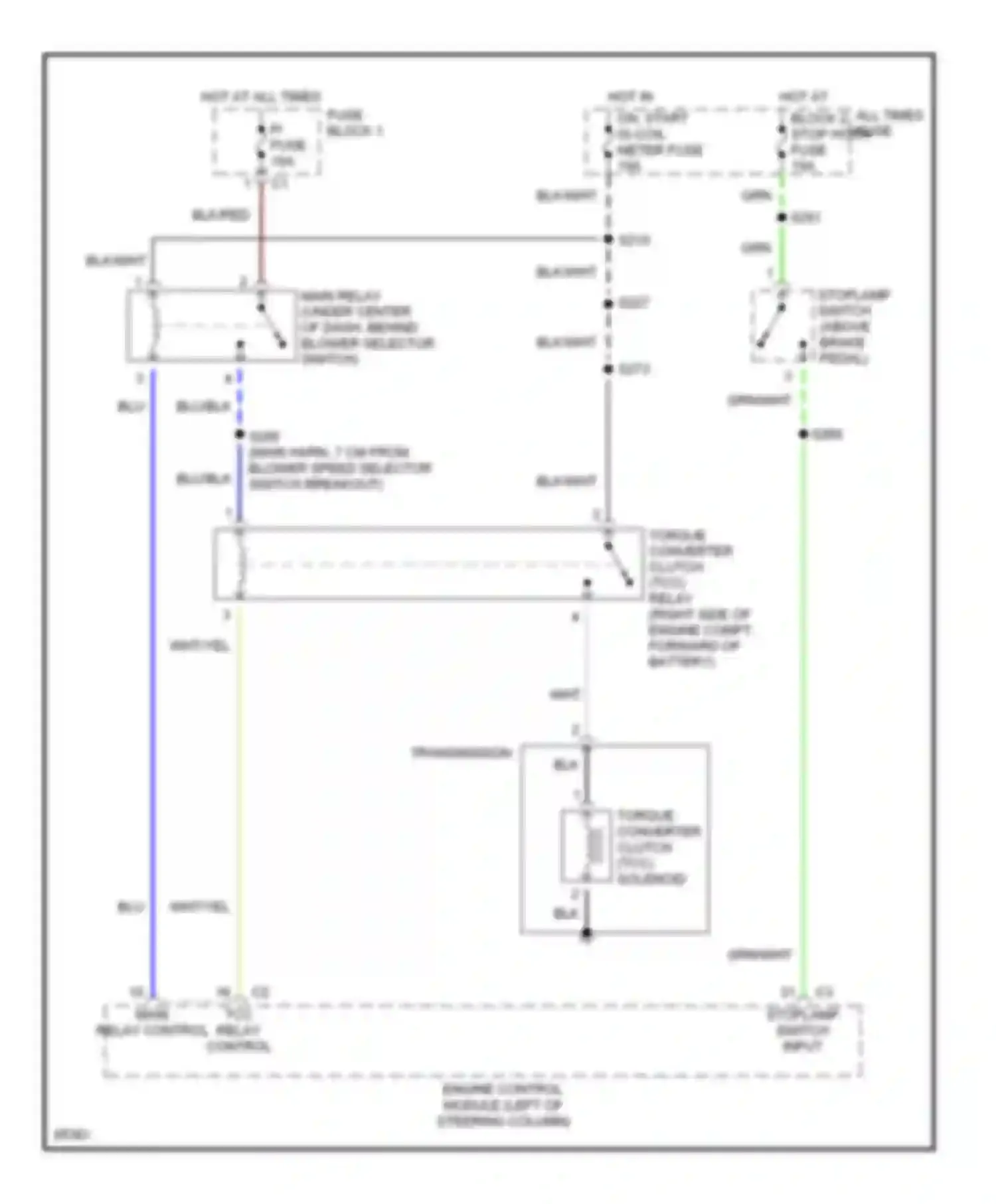 Wiring diagram grn/wht for Geo Tracker I (1989-1998) (1 of 11)
