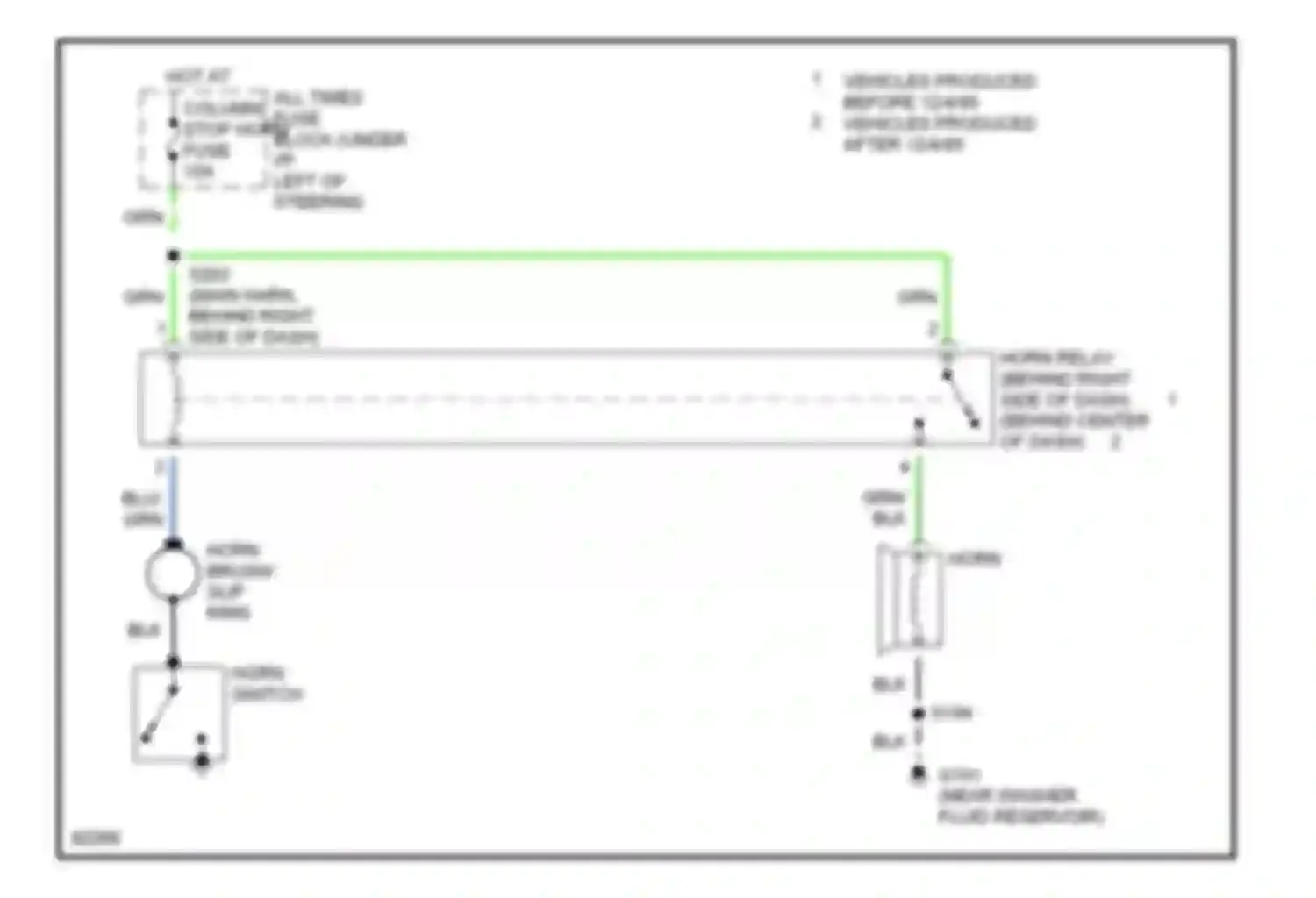 Wiring diagram horn switch for Geo Tracker I (1989-1998) (1 of 1)