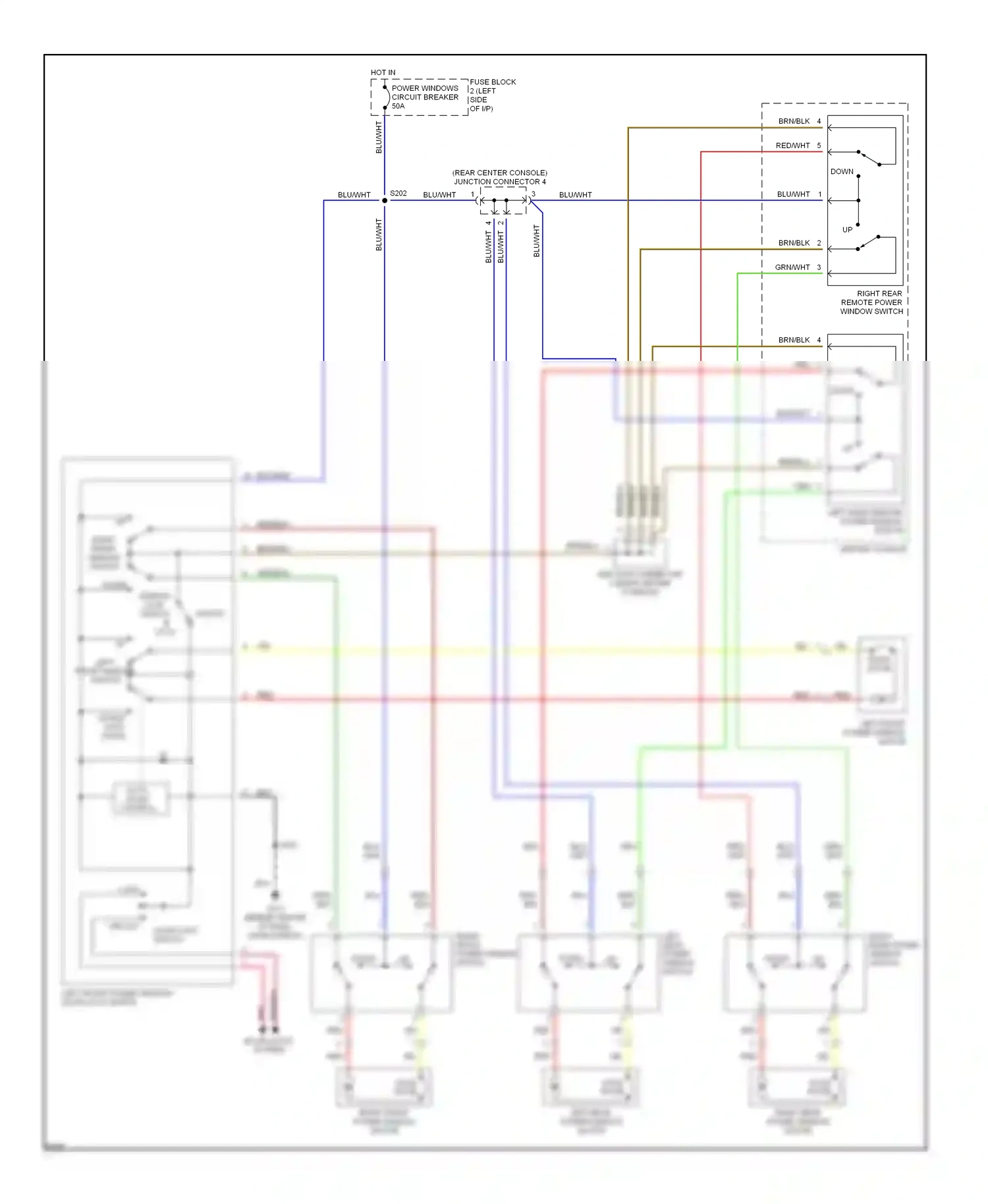 Geo Tracker I (1989-1998) lock wiring diagram  (6 of 8)