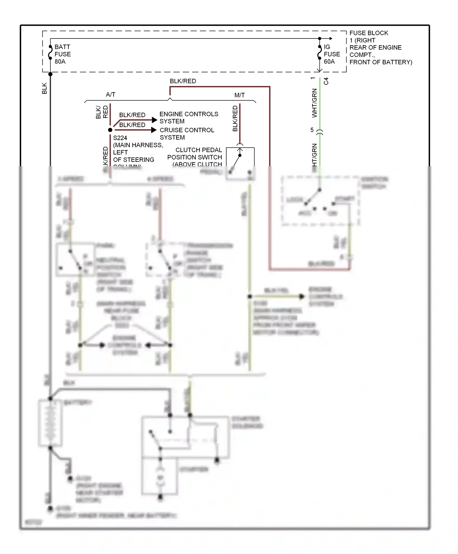 Geo Tracker I (1989-1998) lock wiring diagram  (7 of 8)