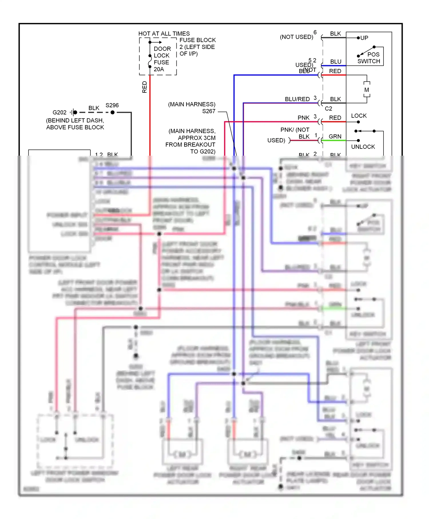 Geo Tracker I (1989-1998) lock wiring diagram  (5 of 8)
