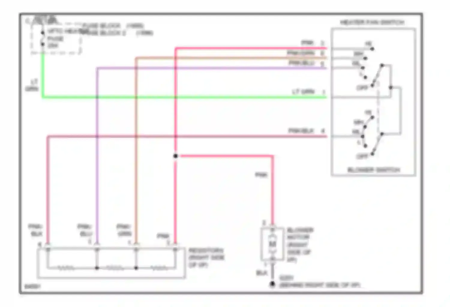 Wiring diagram pnk/blu for Geo Tracker I (1989-1998) (7 of 8)