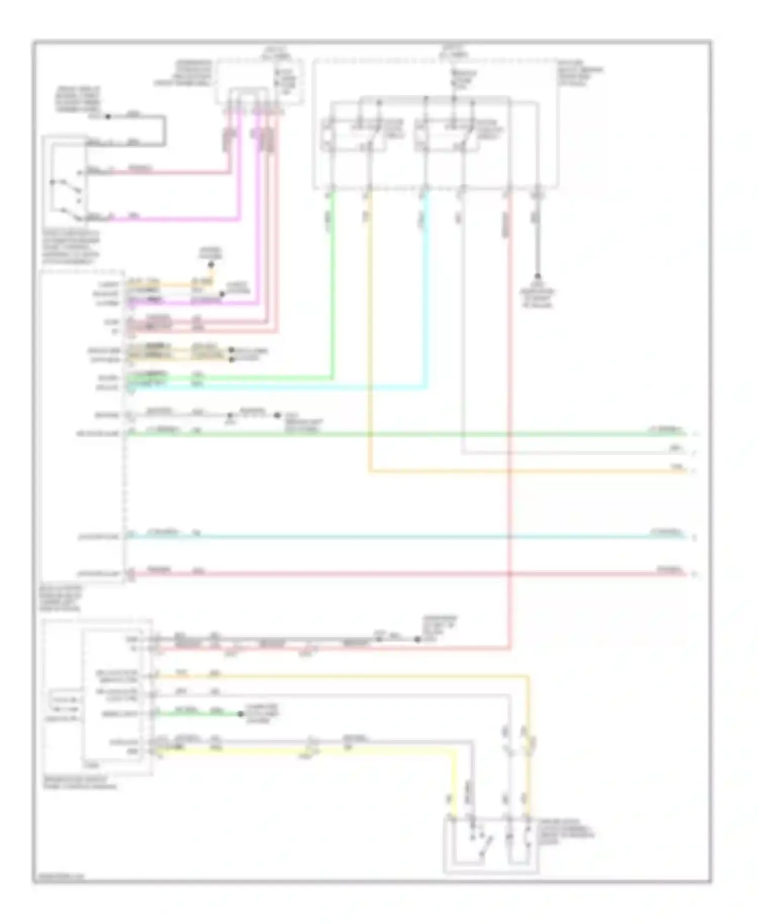 Acadia GMC I facelift (2013-2016): Forced entry circuit, with express up/down (1 of 2)