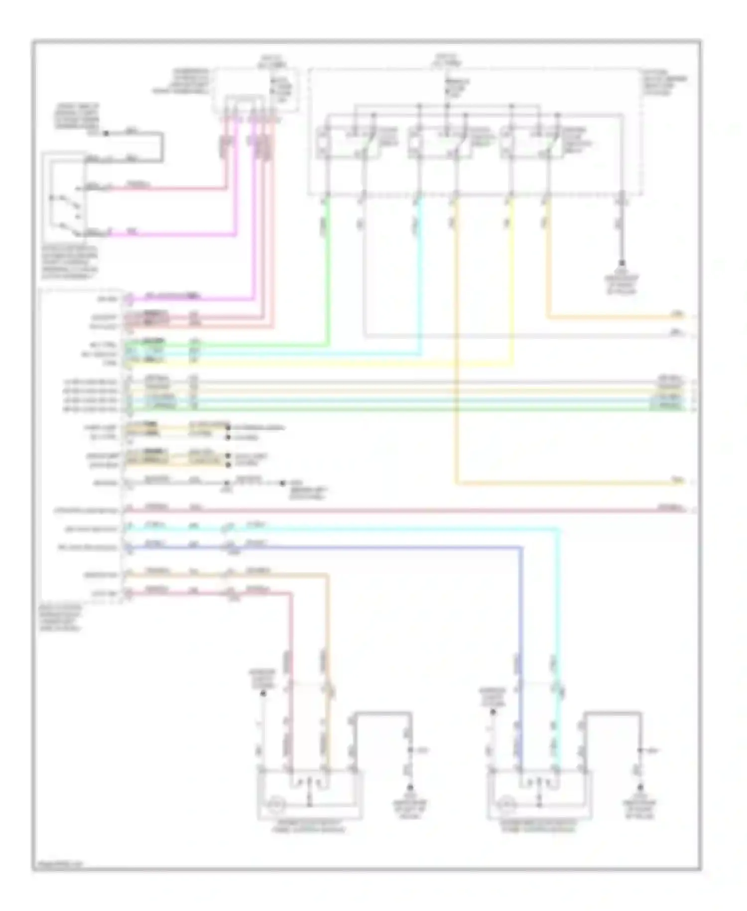 Acadia GMC I facelift (2013-2016): Forced entry circuit, without express up/down (1 of 2)